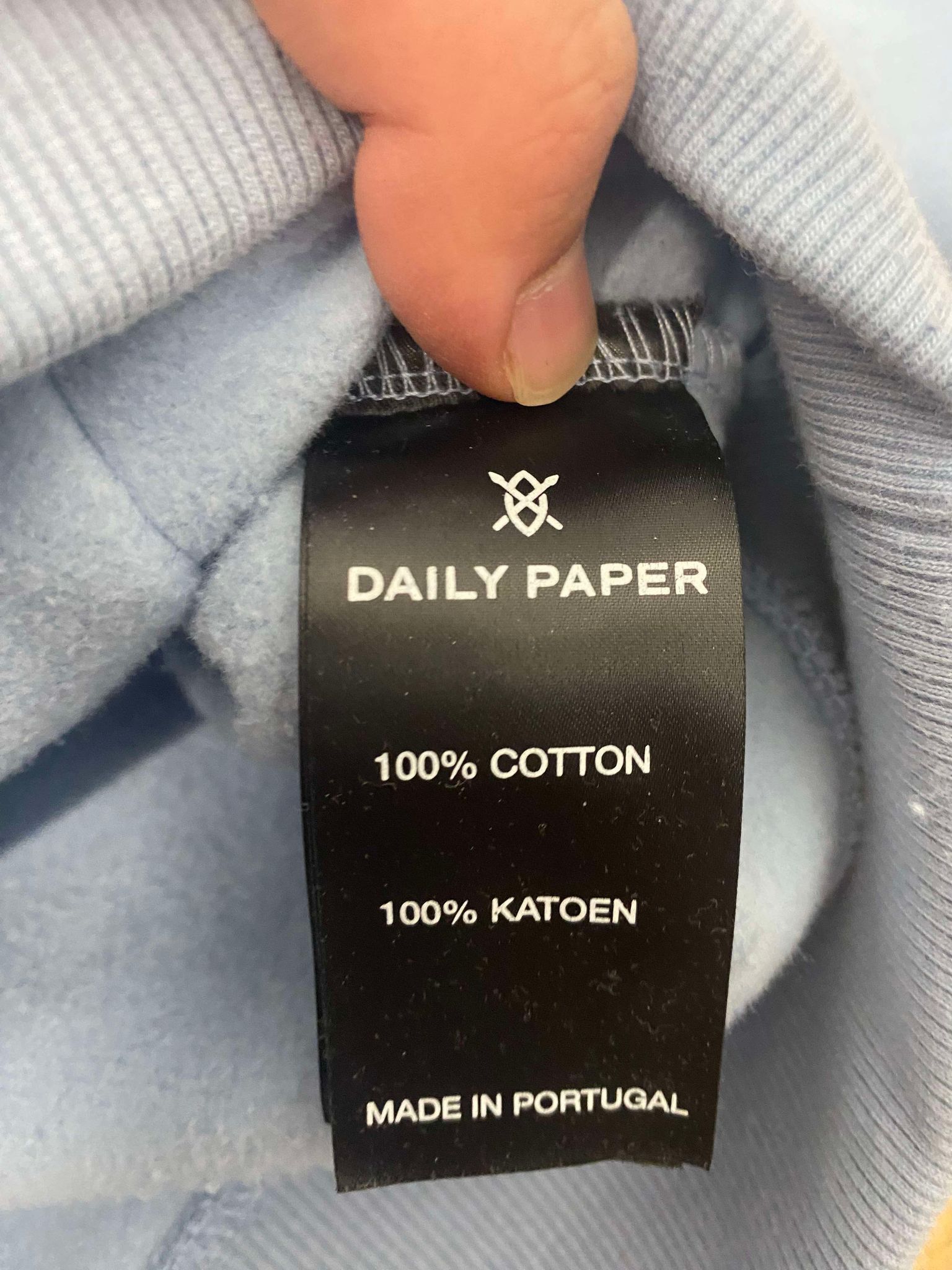 Daily Paper Rainwashed Blue Escript Hoody Size US XL / EU 56 / 4 - 4 Thumbnail