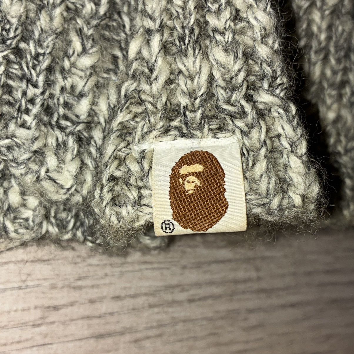Bape 90s Bape wool/alpaca knit sweater Size US L / EU 52-54 / 3 - 3 Thumbnail