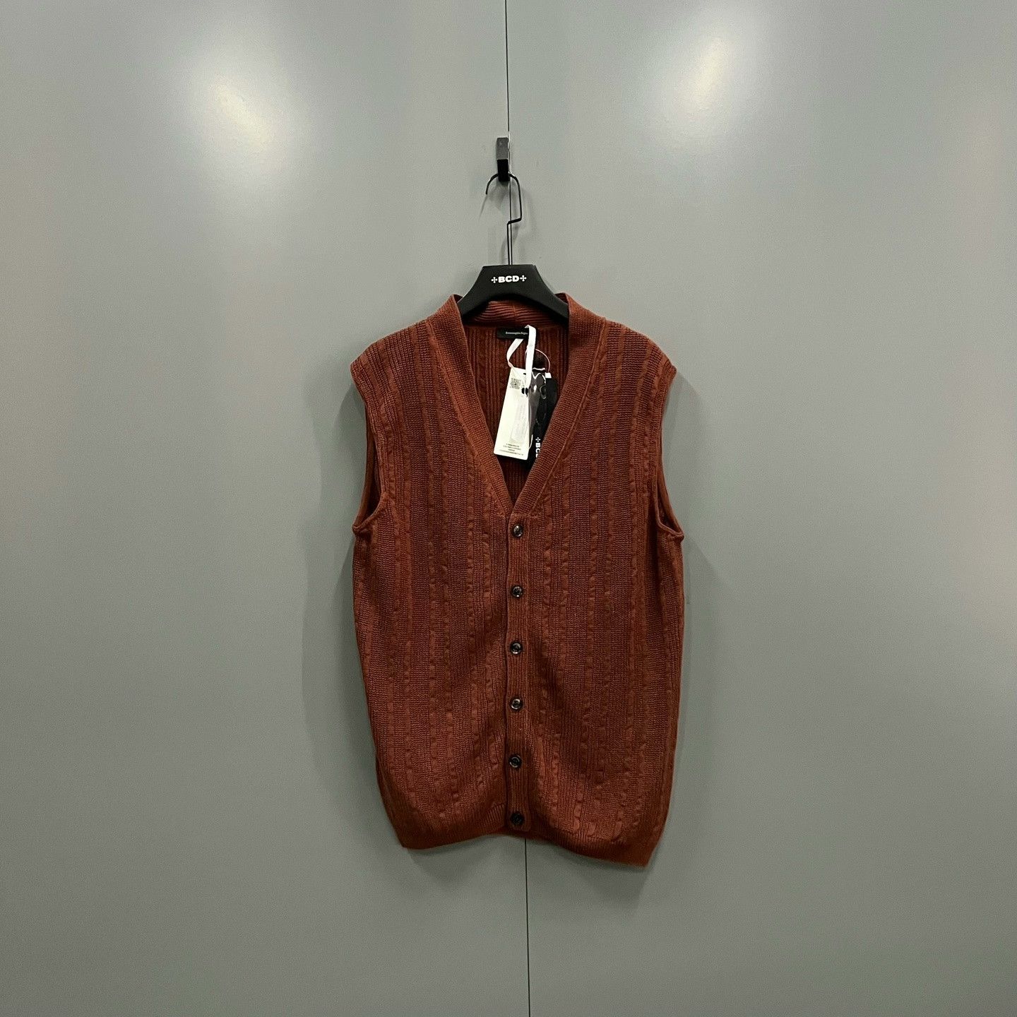 Ermenegildo Zegna Zegna Solid Knitted Cardigan Size US L / EU 52-54 / 3 - 1 Thumbnail