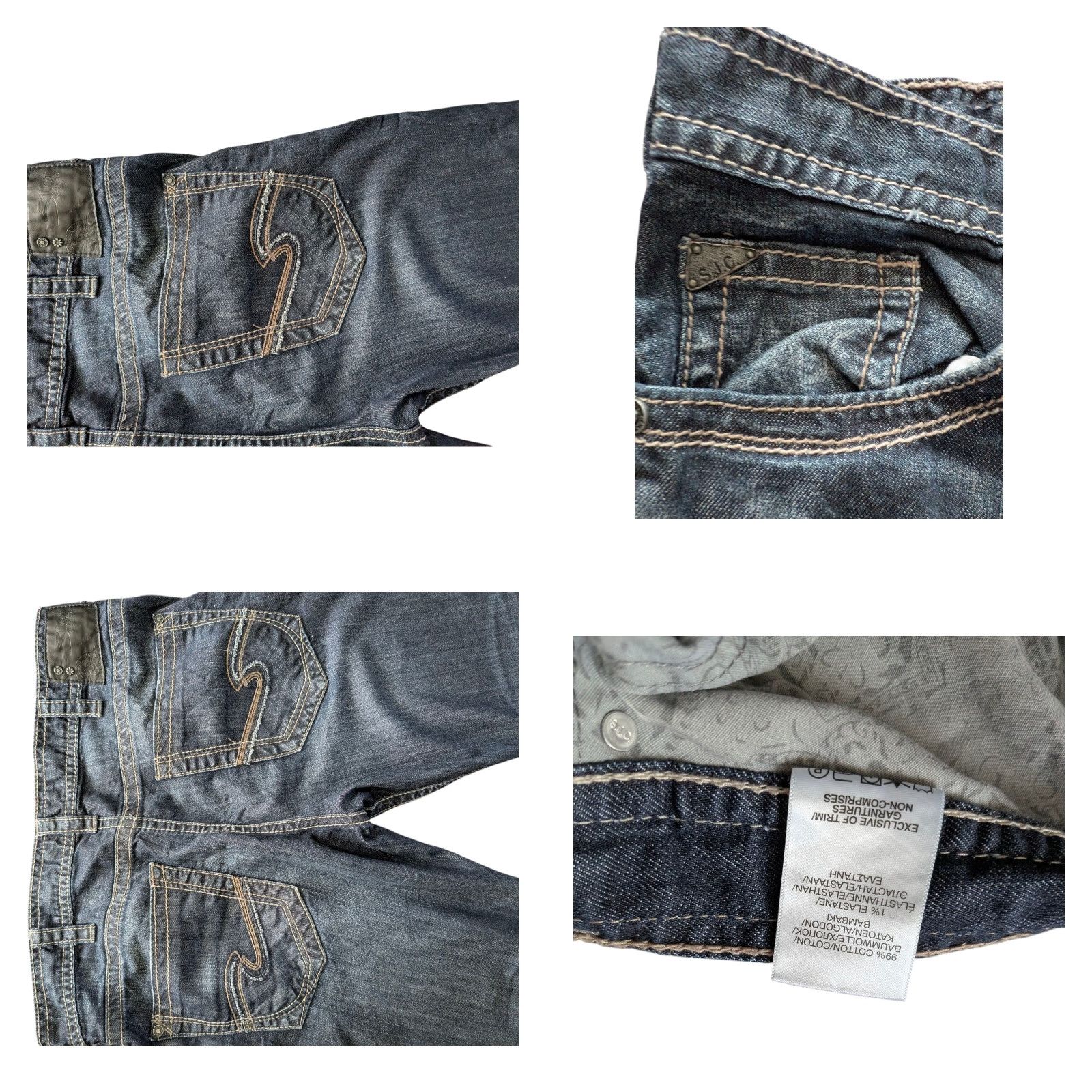 Silver Jeans Co. Silver Jeans Co. ZAC Jeans – Dark Wash, W36 L32, Regular Straight Fit, Men’s Denim Size US 36 / EU 52 - 10 Thumbnail