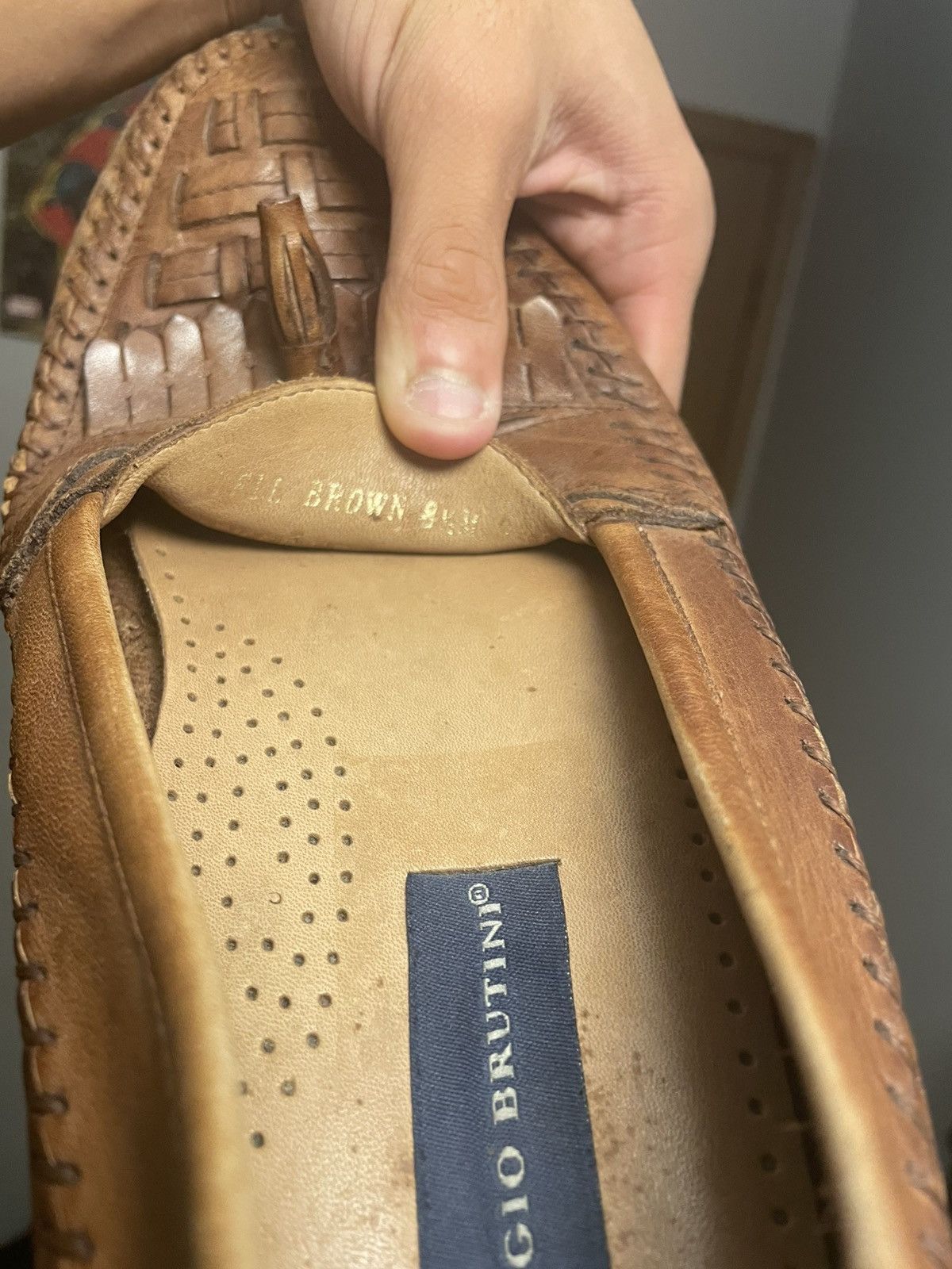 Giorgio Brutini Brown loafer with tassel and designs Size US 8.5 / EU 41-42 - 4 Thumbnail