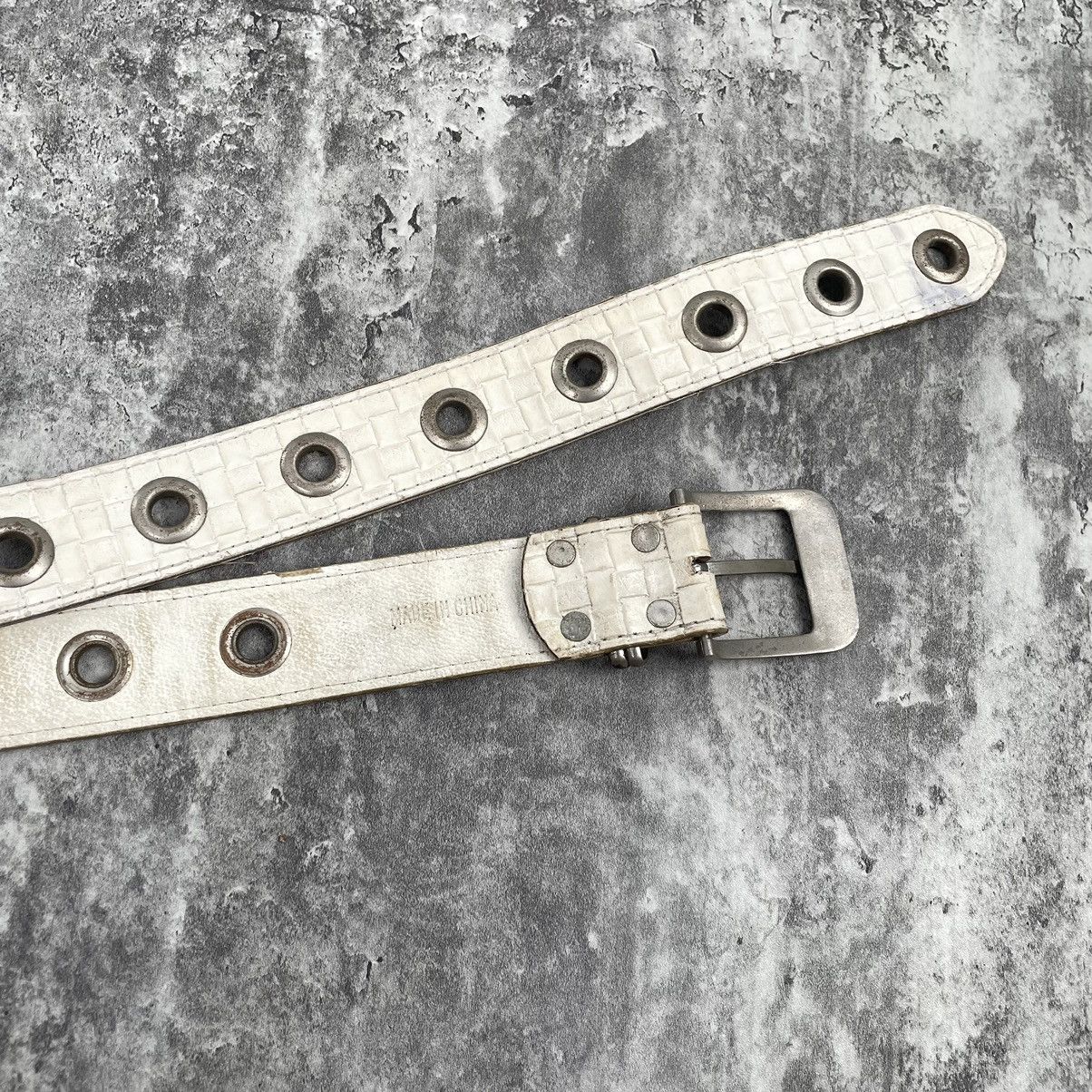 If Six Was Nine White single hooked belt punk styled Size 40 - 3 Thumbnail