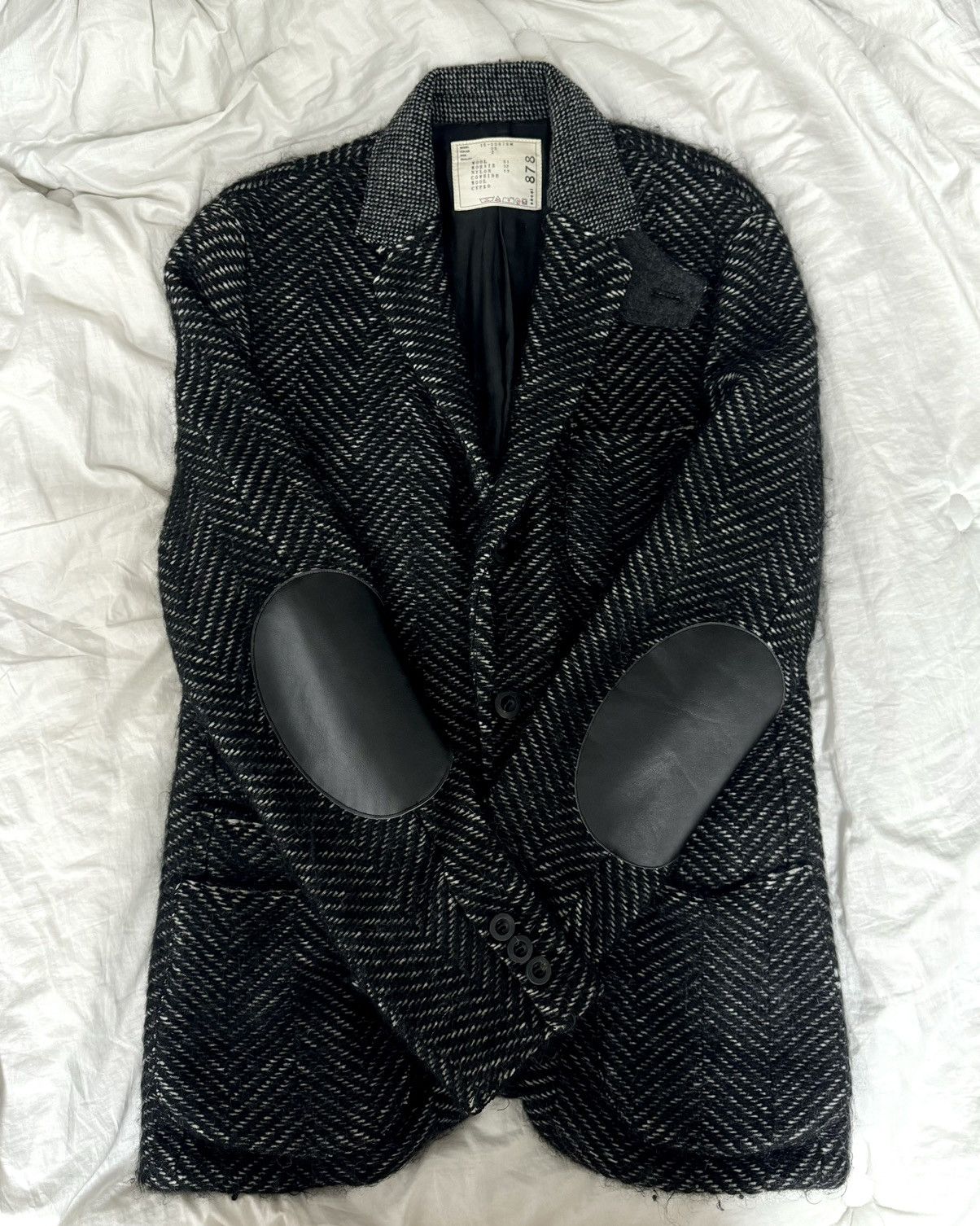 Sacai Sacai mohair blazer jacket Size L / US 10 / IT 46 - 4 Thumbnail