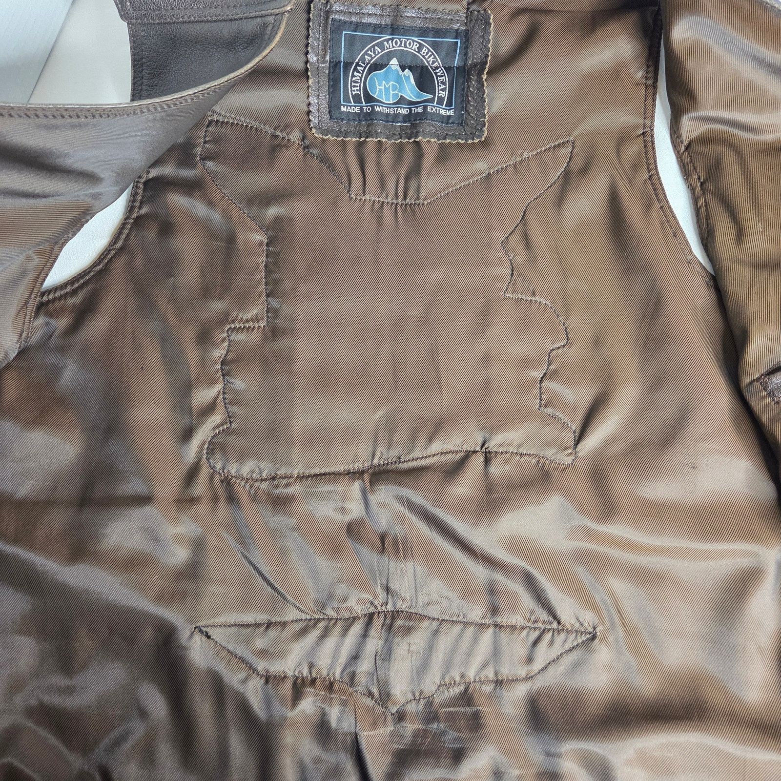 21 Men Vintage Men's Himalaya Leather Motorcycle Riding Vest Size US XL / EU 56 / 4 - 9 Thumbnail