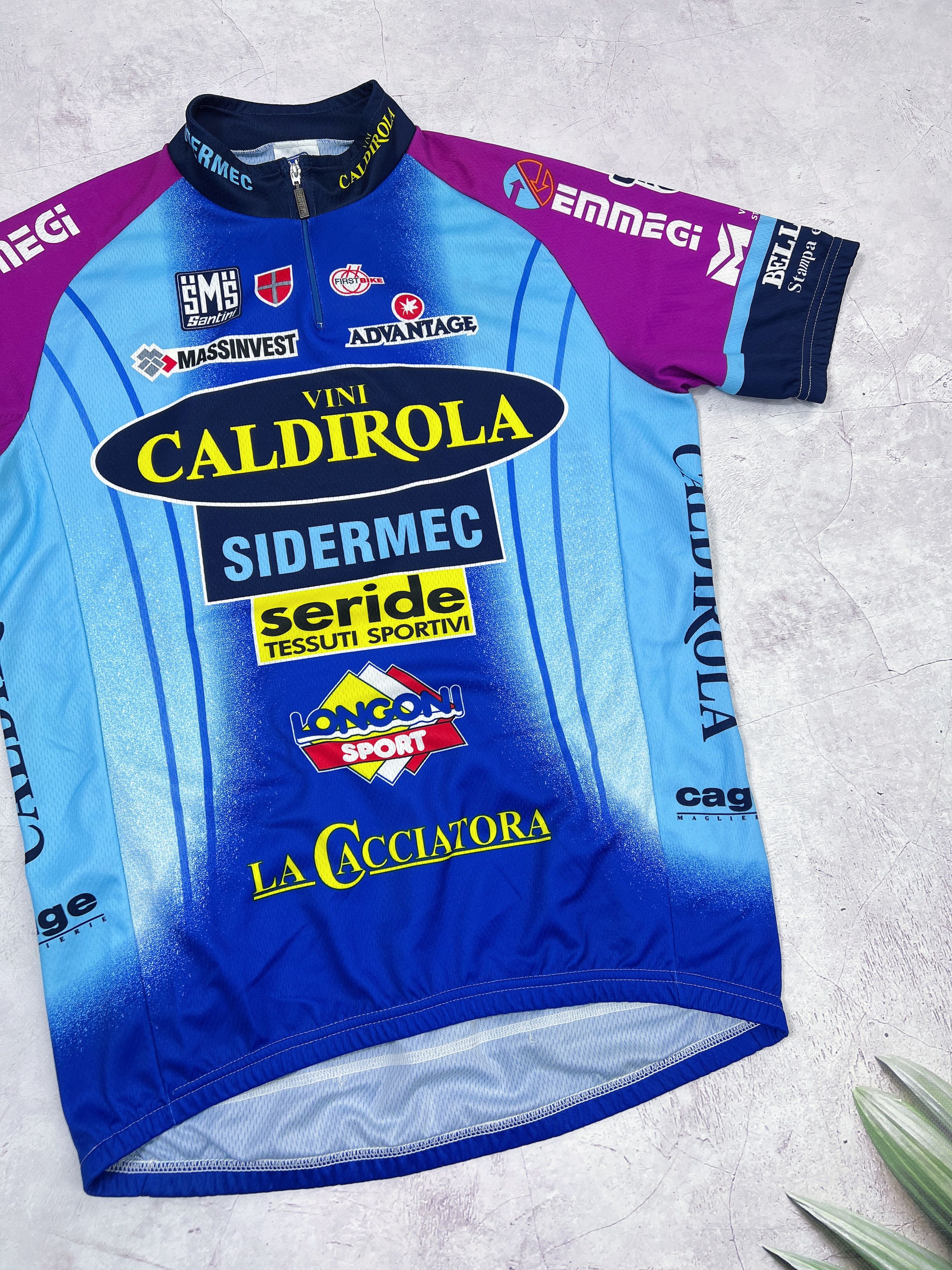 Maillot Cycliste Vintage VINI CALDIROLA SIDERMEC Tour De France 2000, Taille XL