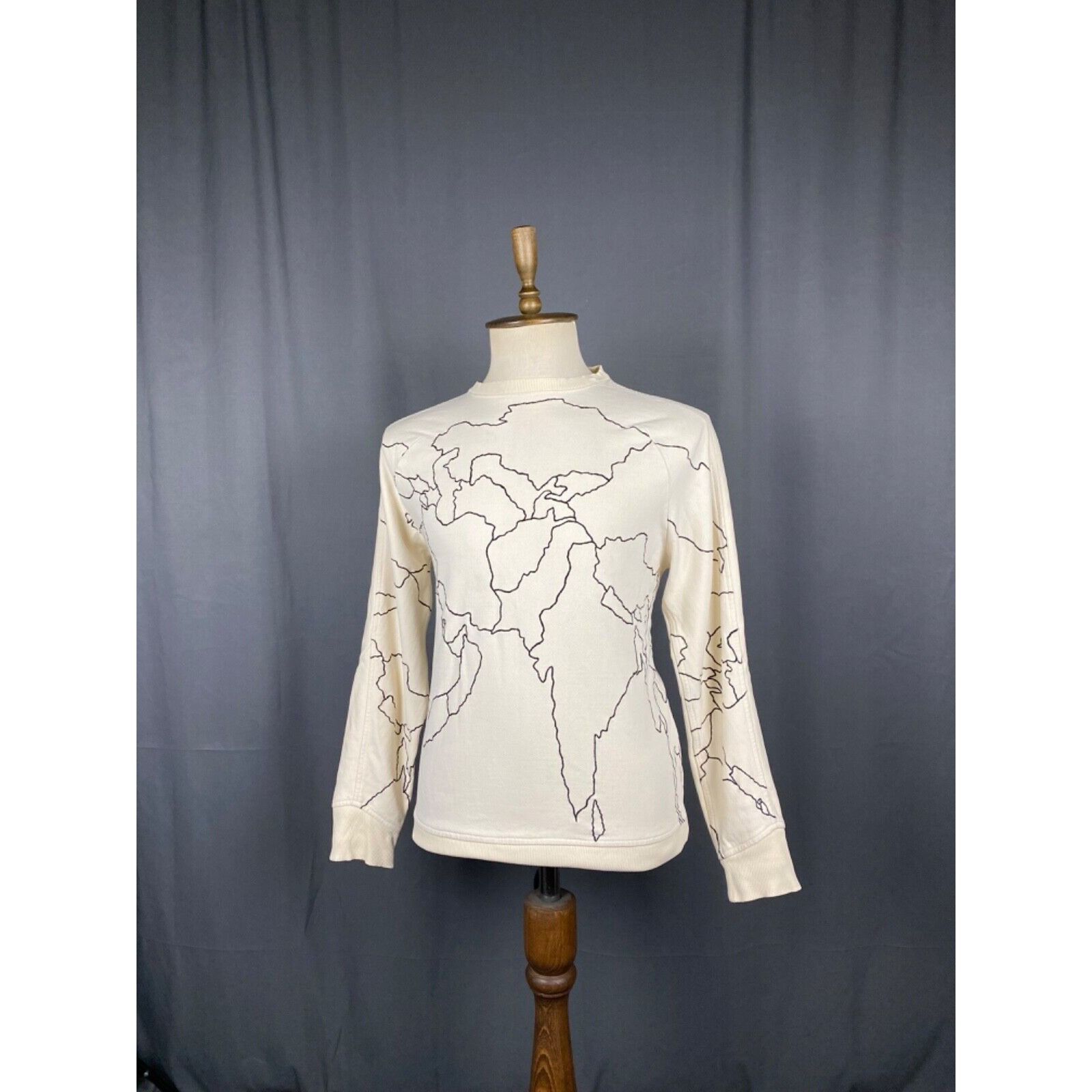 Maharishi Maharishi Map Print Sweatshirt Men's White Crewneck Sweater Size US S / EU 44-46 / 1 - 4 Thumbnail