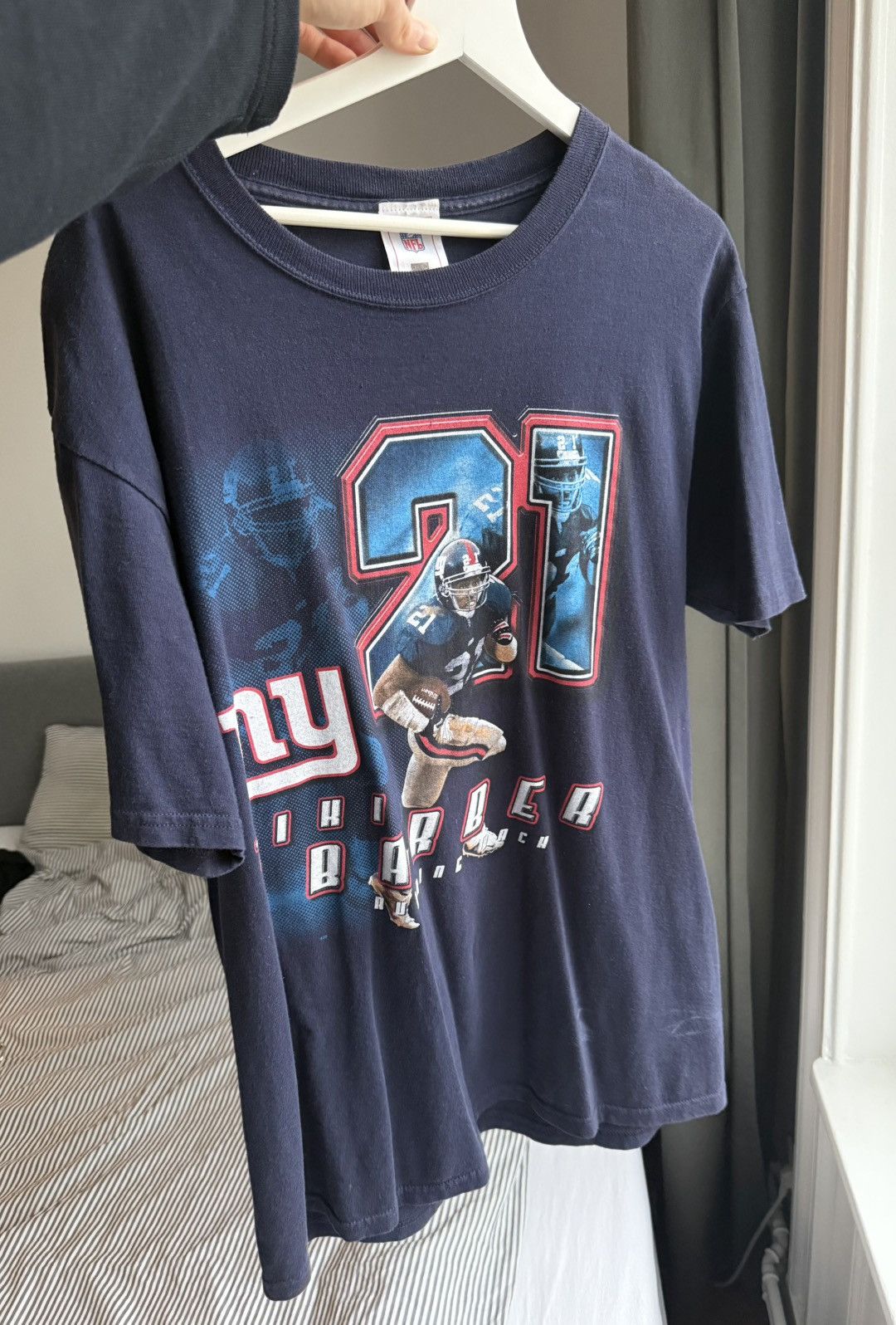 Vintage NY Giants Tiki Barber T-Shirt