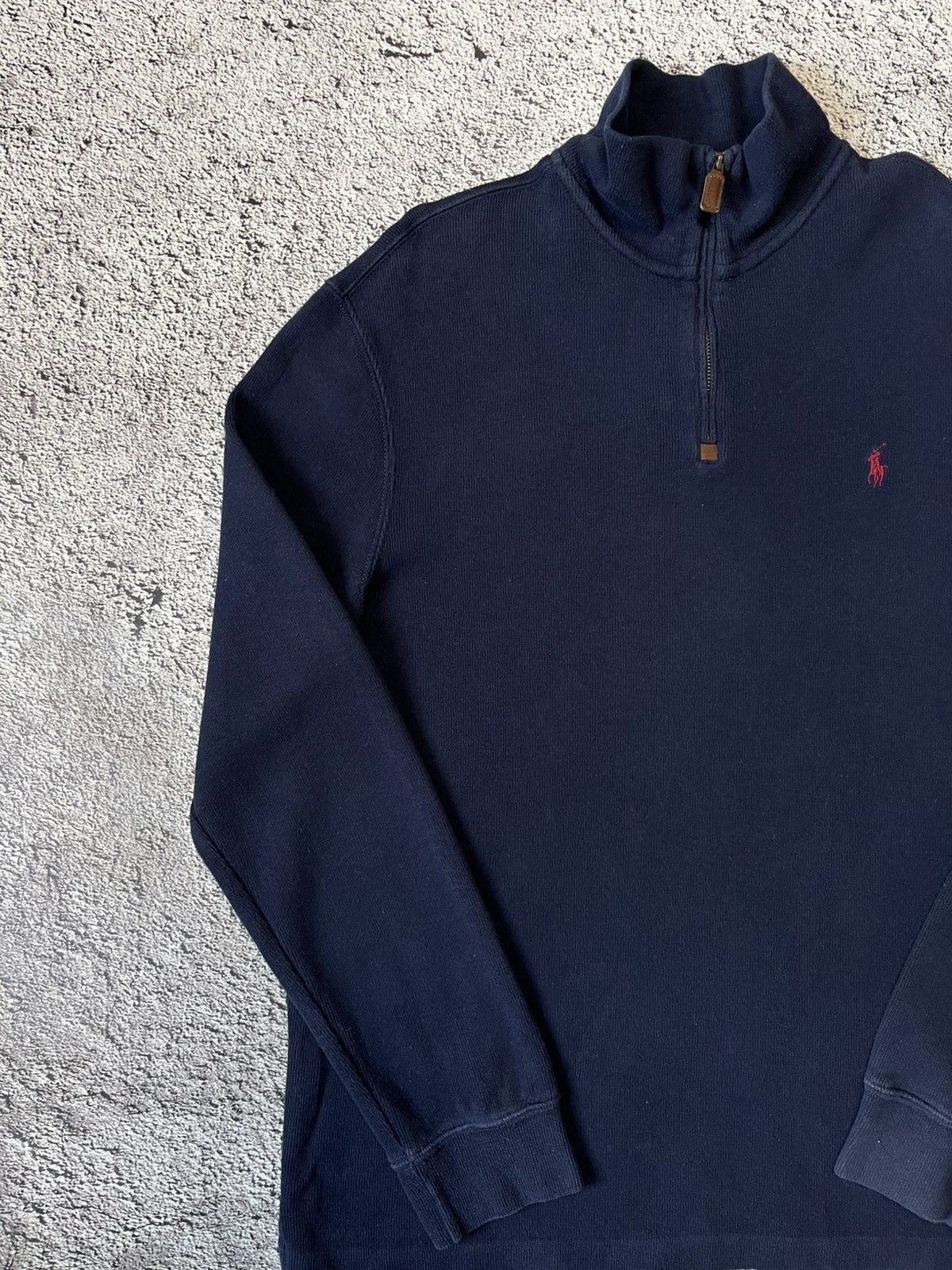 Polo Ralph Lauren Polo Ralph Lauren Half Zip Sweatshirt Navy Blue Mens Size L Size US L / EU 52-54 / 3 - 5 Thumbnail