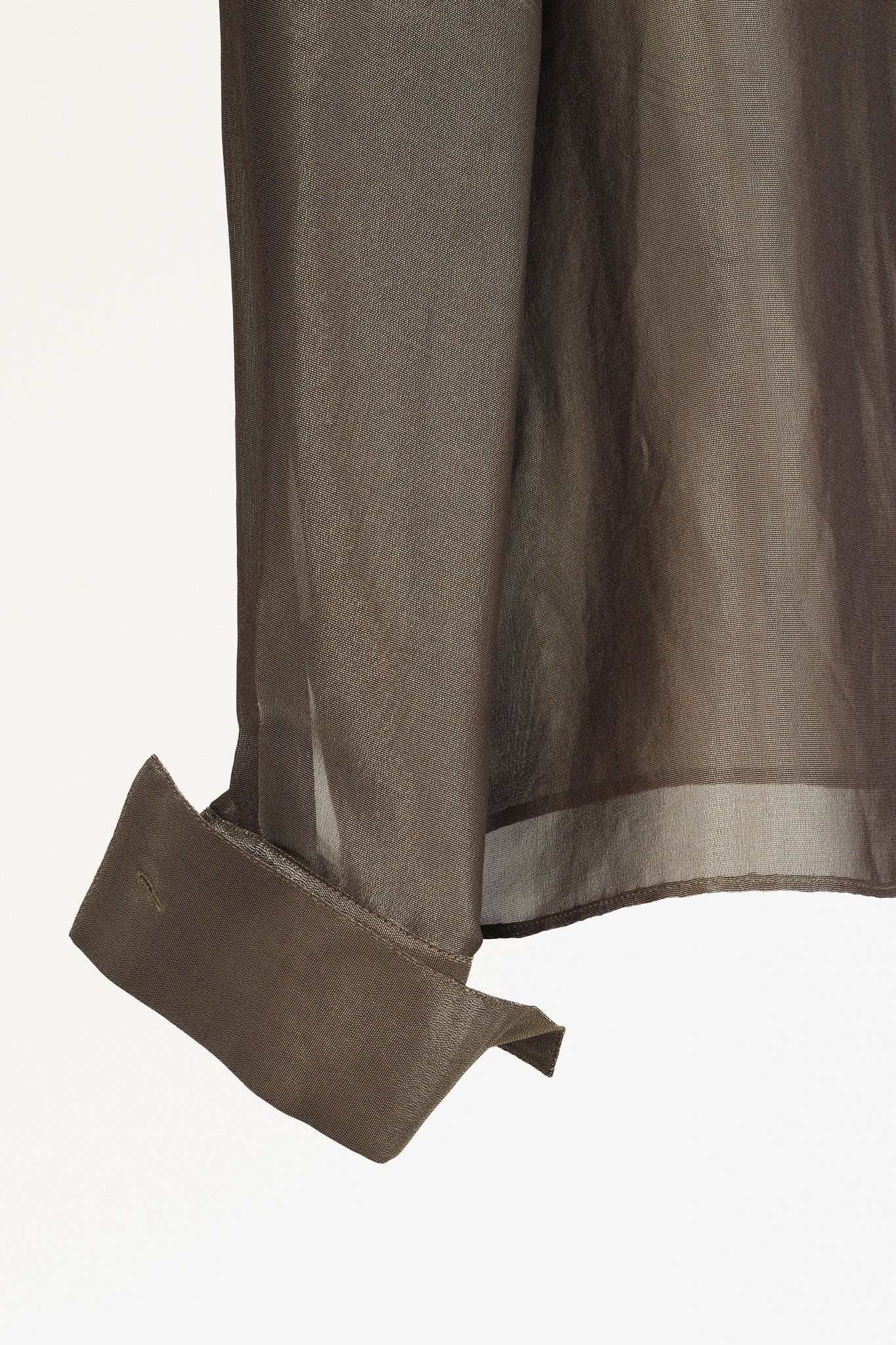 Giorgio Armani Giorgio Armani Gold Lamé French Cuff Blouse Size L / US 10 / IT 46 - 6 Thumbnail