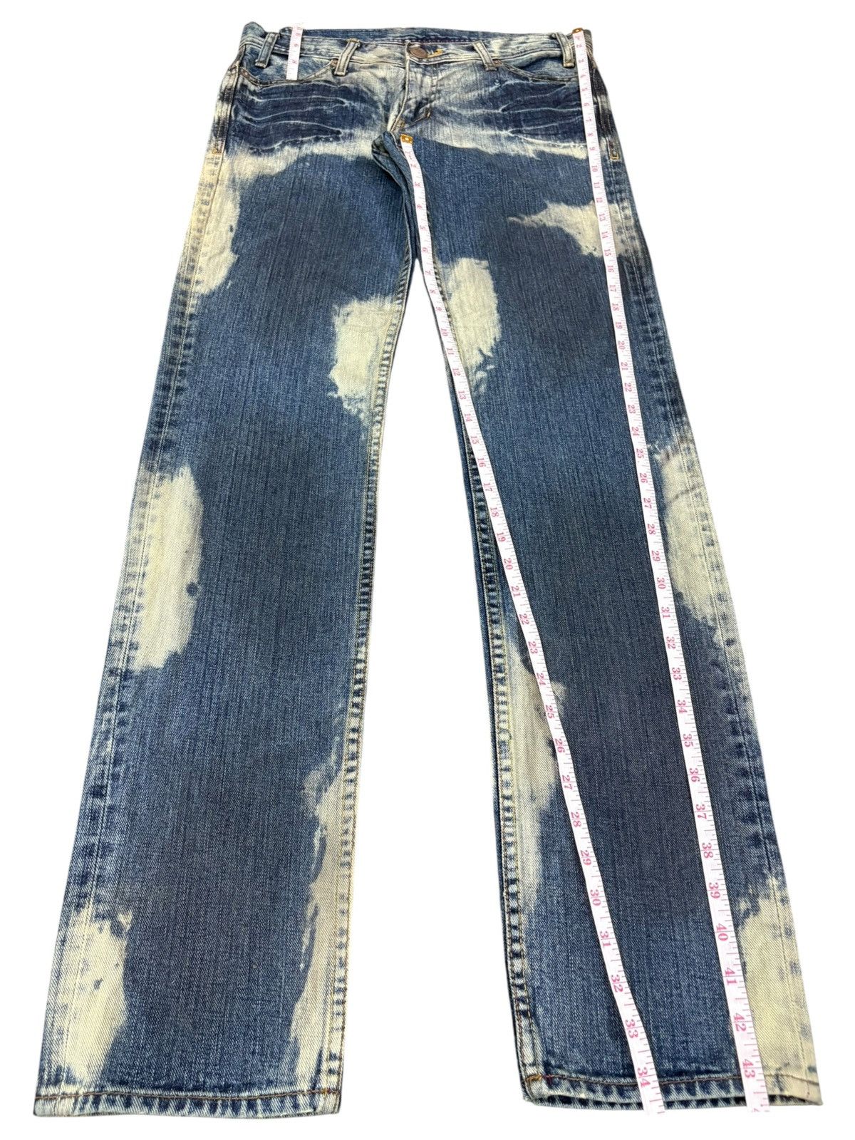 Japanese Brand Vintage Japanese Brand Bleached Jeans Size US 30 / EU 46 - 12 Thumbnail