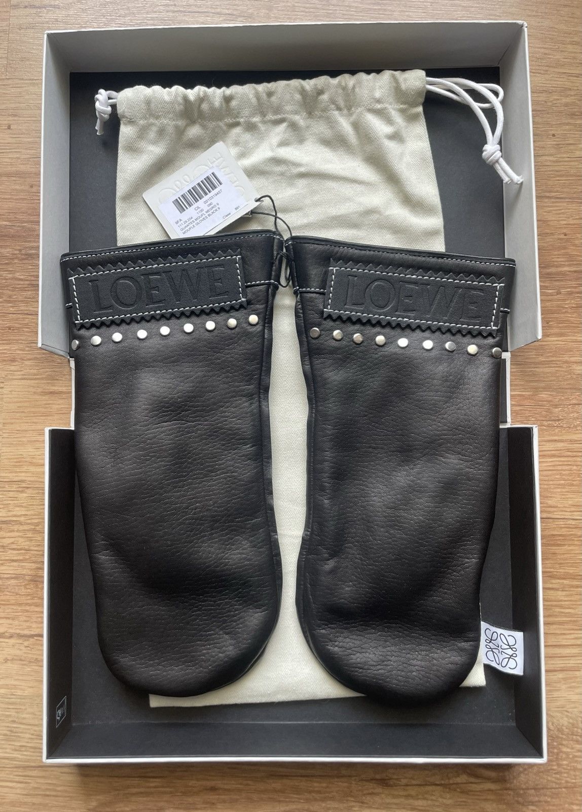 Loewe Loewe Leather Moufle Gloves Size ONE SIZE - 1 Thumbnail