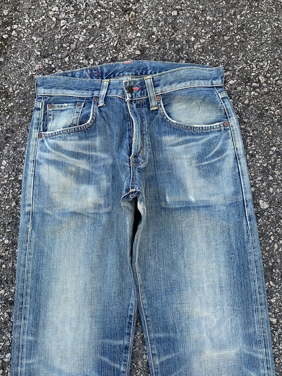 Kapital VINTAGE EDWIN 504 JAPANESE FADED & RUSTY DISTRESSED DENIM Size US 32 / EU 48 - 5 Thumbnail