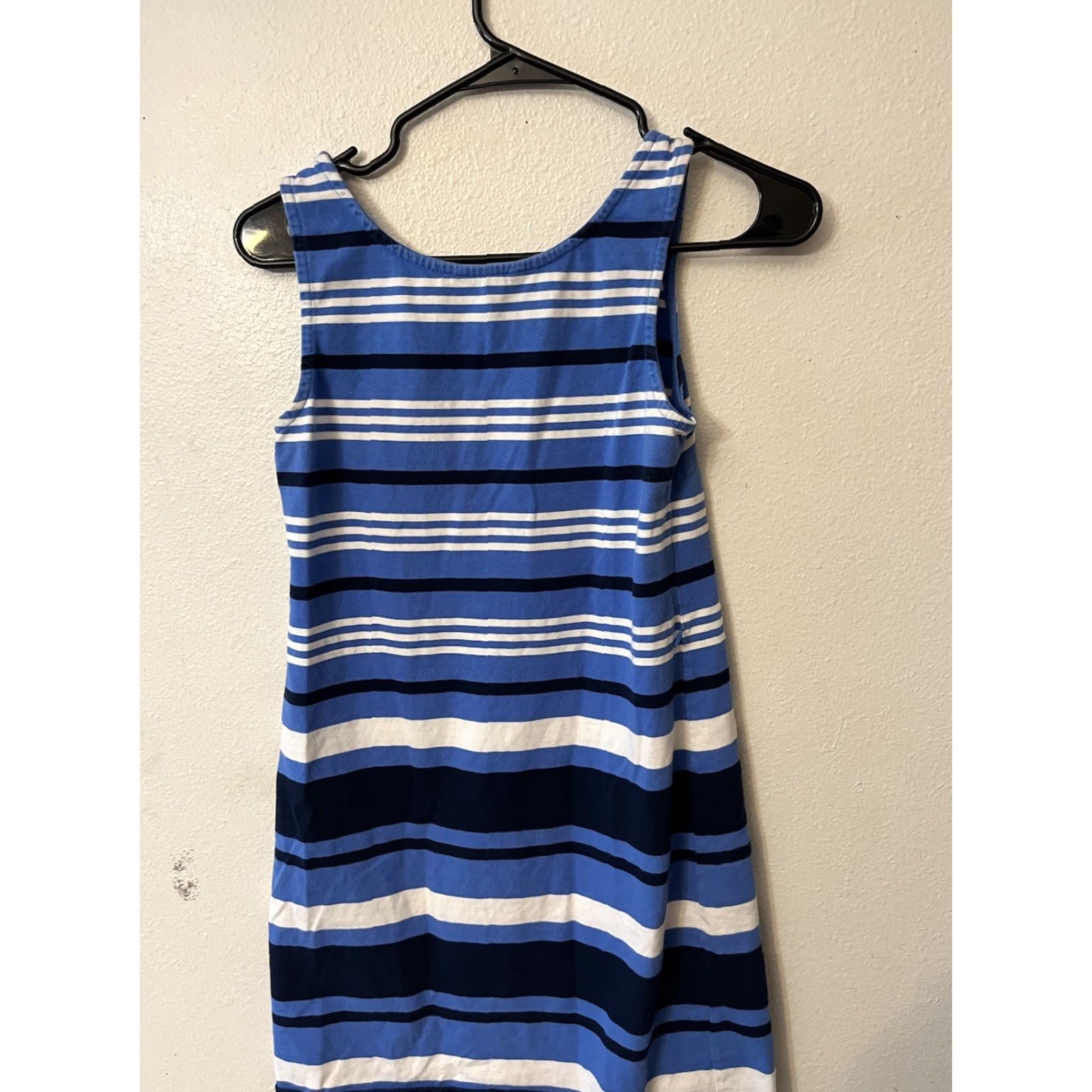 Tommy Hilfiger Tommy Hilfiger Blue Striped Sleeveless Knee Length Knit Tank Dress XS Women Casual Knit Dress Size XS / US 0-2 / IT 36-38 - 3 Thumbnail