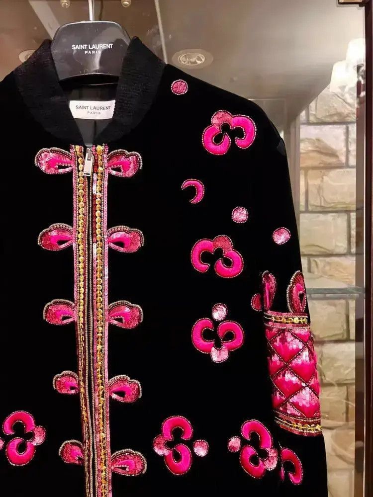 Saint Laurent Paris Sz 48 Saint Laurent Paris 18AW Velvet Patches Jacket-2507 Size US M / EU 48-50 / 2 - 8 Thumbnail
