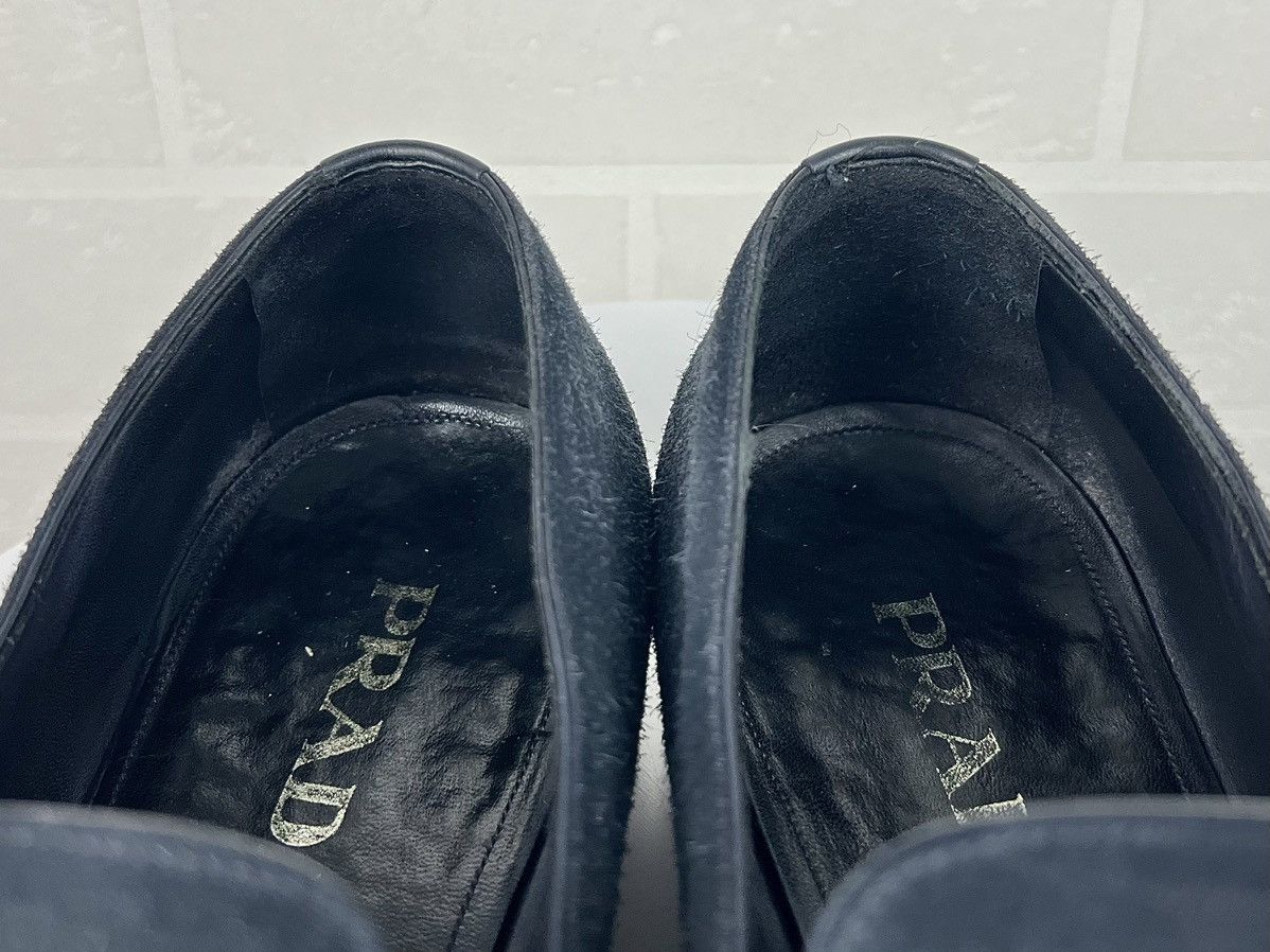 Prada PRADA MILANO Loafers Suede Leather Dress Shoes Blue Men's Size US 10.5 / EU 43-44 - 15 Thumbnail