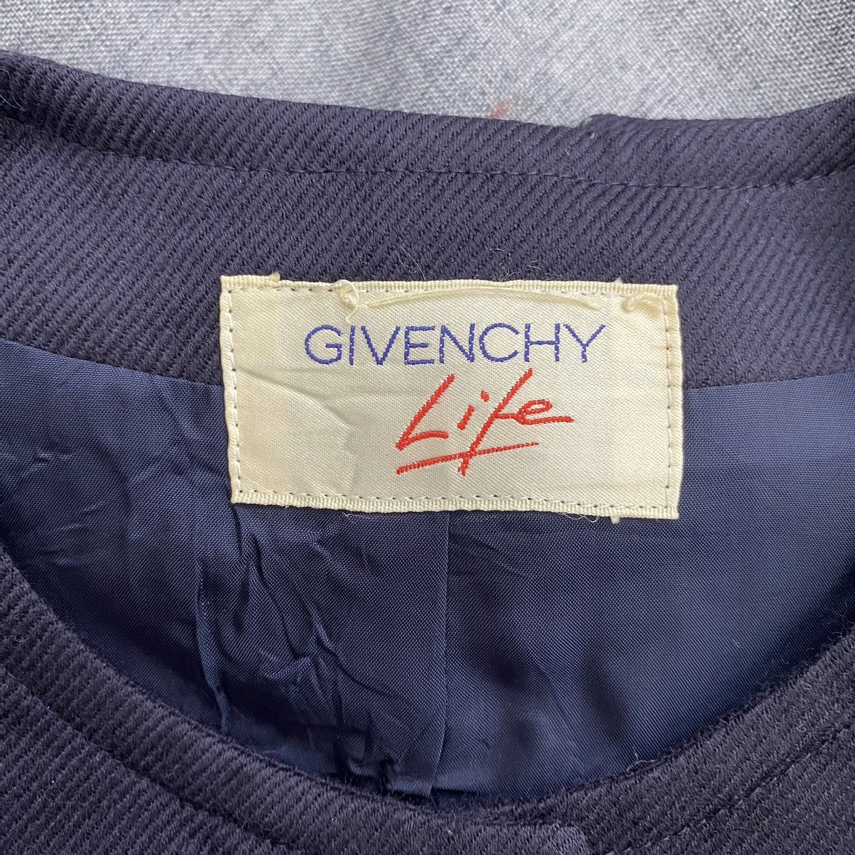 Givenchy × Vintage Vintage 90s GIVENCHY LIFE French Designer Button Up Navy Size M / US 6-8 / IT 42-44 - 4 Thumbnail