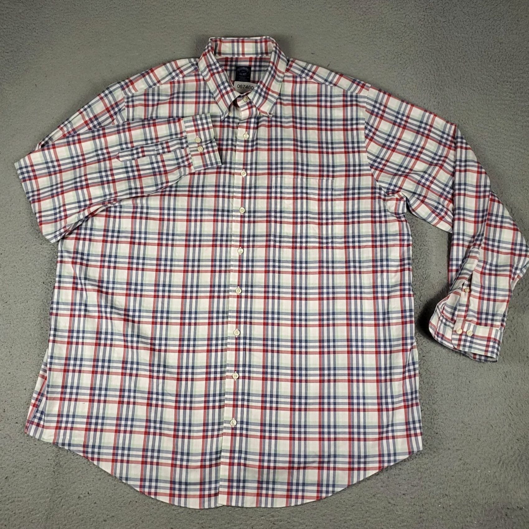 Brooks Brothers Brooks Brothers Shirt Mens 2XLT Blue Red Plaid Casual Button Up Long Sleeve Size US XXL / EU 58 / 5 - 2 Thumbnail
