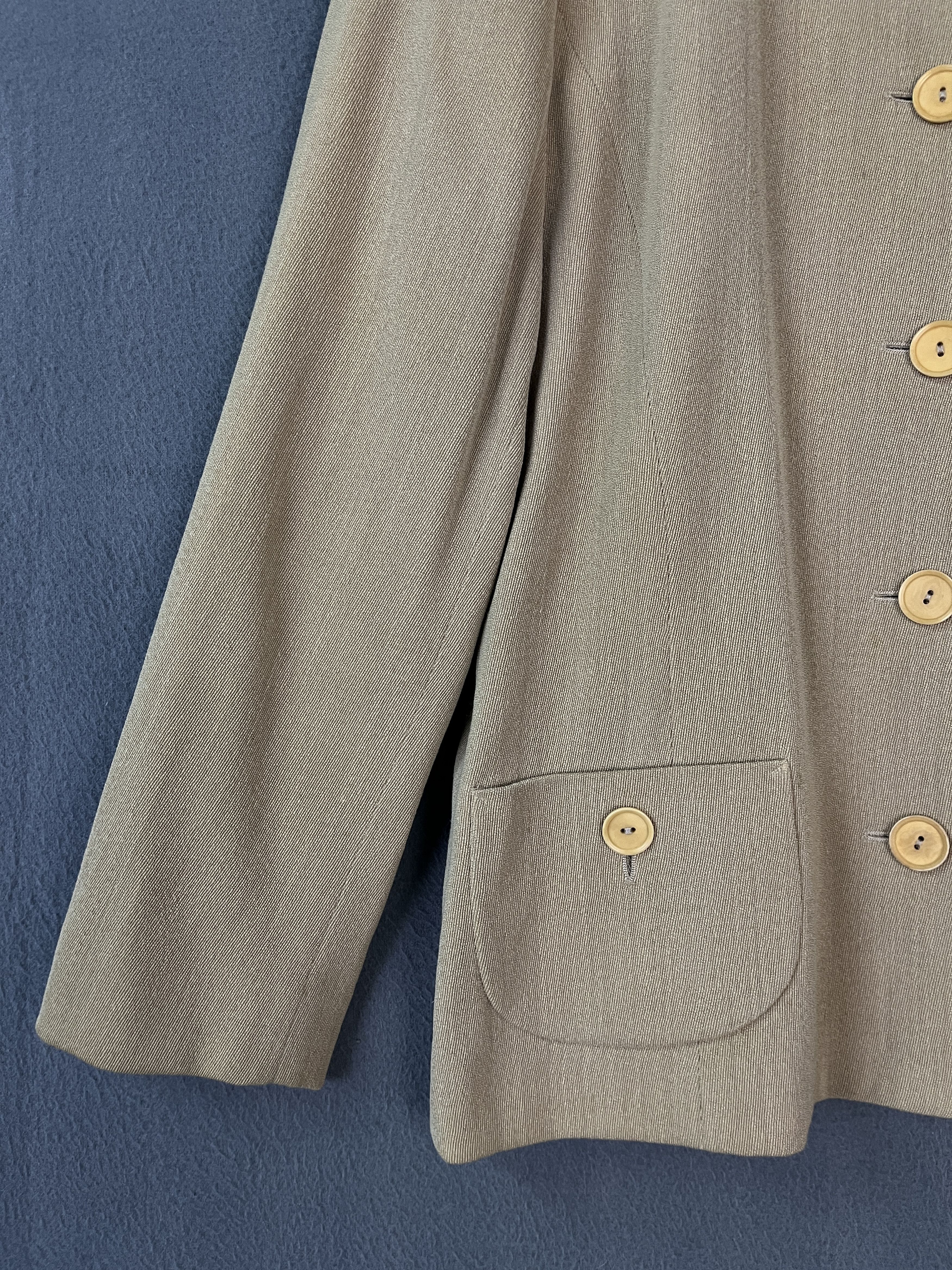 Cerruti 1881 Cerruti 1881 New Wool Beige Button Up Jacket Size XS / US 0-2 / IT 36-38 - 4 Thumbnail