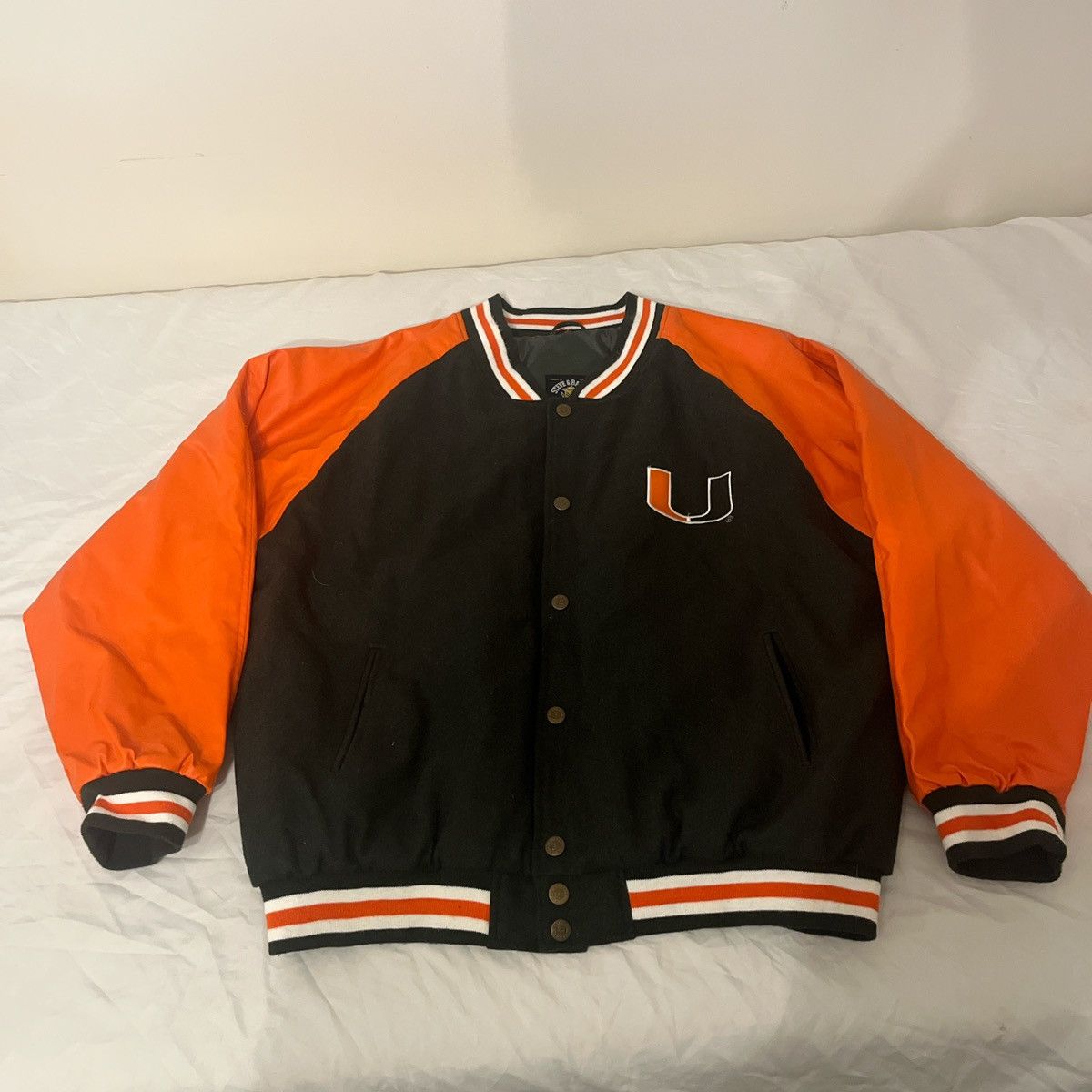 Steve And Barrys Miami Hurricanes Varsity Jacket Steve and Barry’s Size XL Size US XL / EU 56 / 4 - 1 Thumbnail