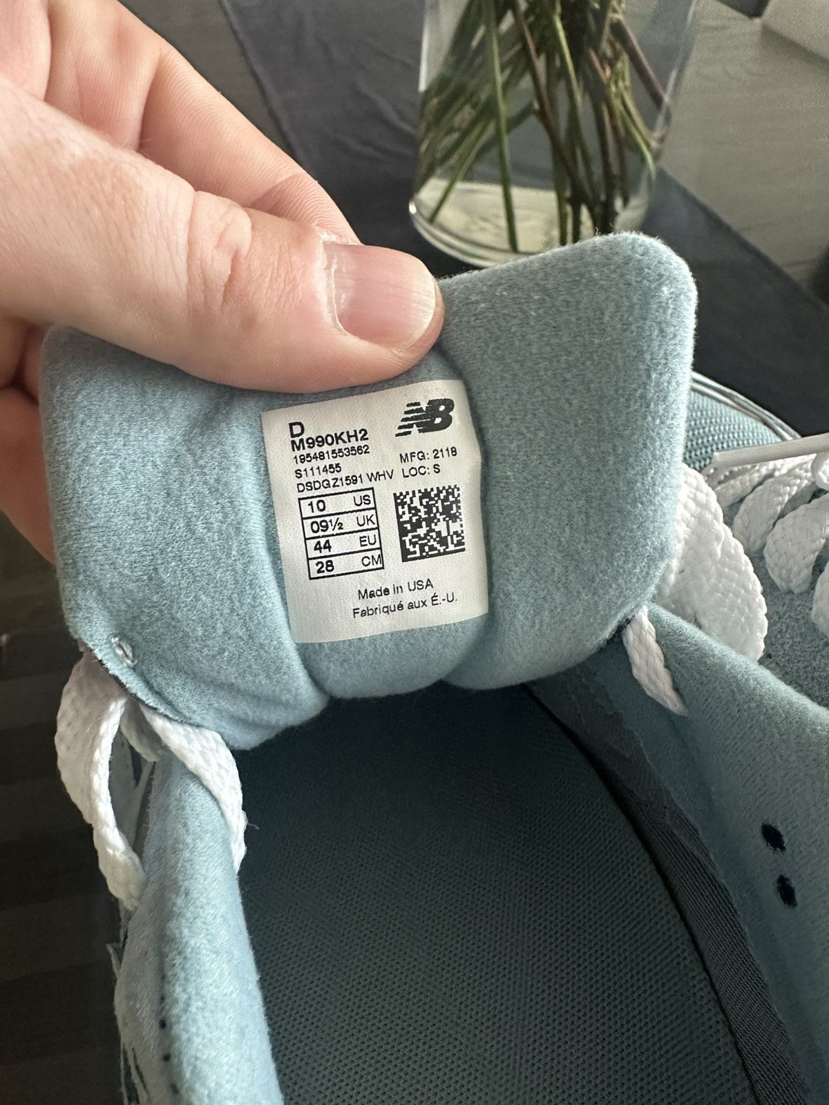 Kith × New Balance New Balance Kith 990v2 Storm Blue Size US 10 / EU 43 - 7 Thumbnail