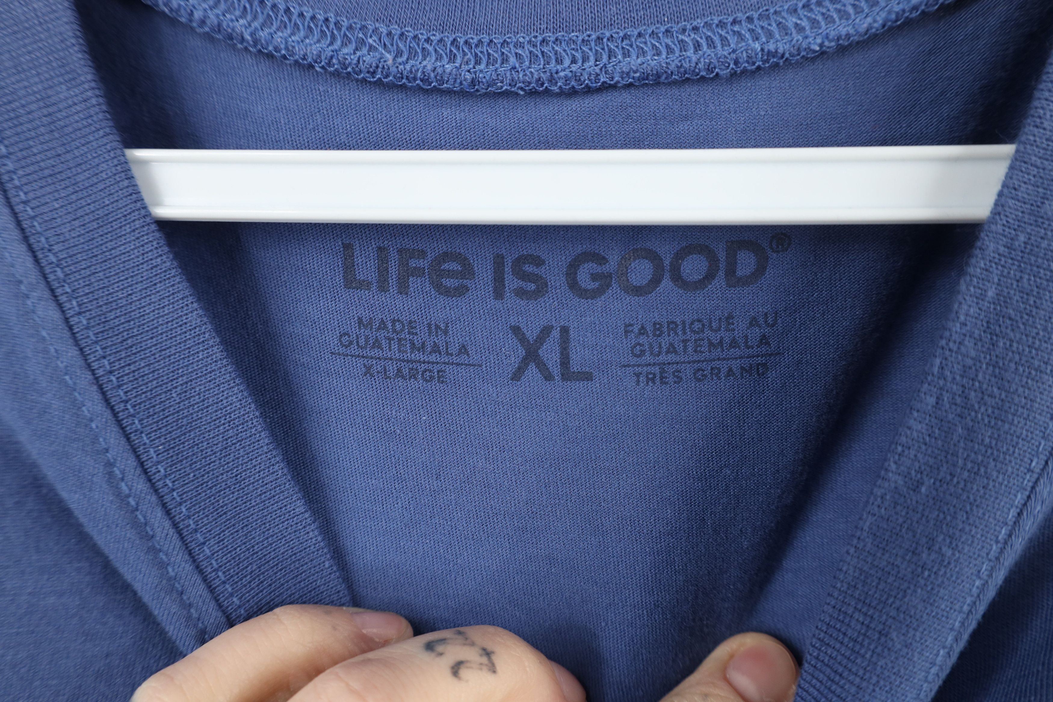Life is Good × Vintage Life Is Good Canoe Kayak Short Sleeve T-Shirt Blue Cotton Size US XL / EU 56 / 4 - 7 Thumbnail