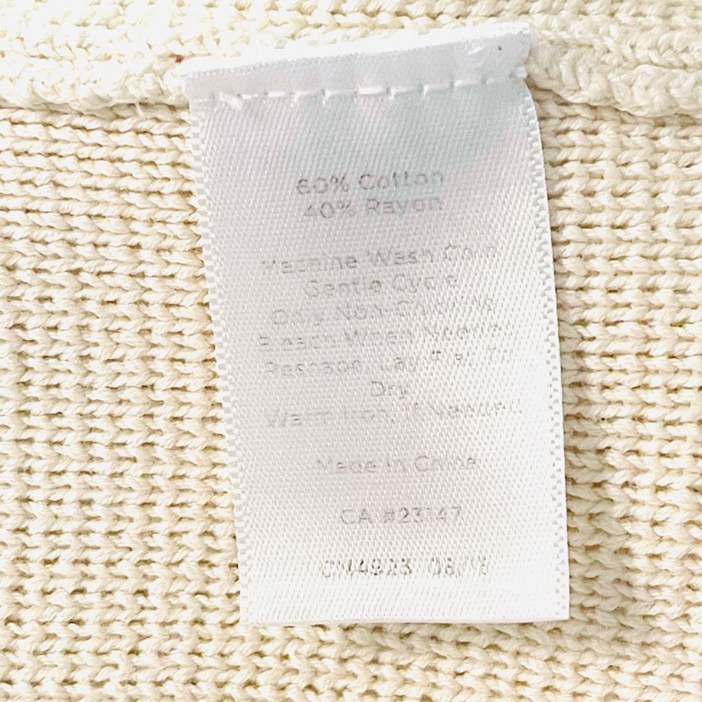 Other Talbots Open Face Ivory Cream Thick Cotton Rayon Long Sweate Size S / US 4 / IT 40 - 10 Thumbnail