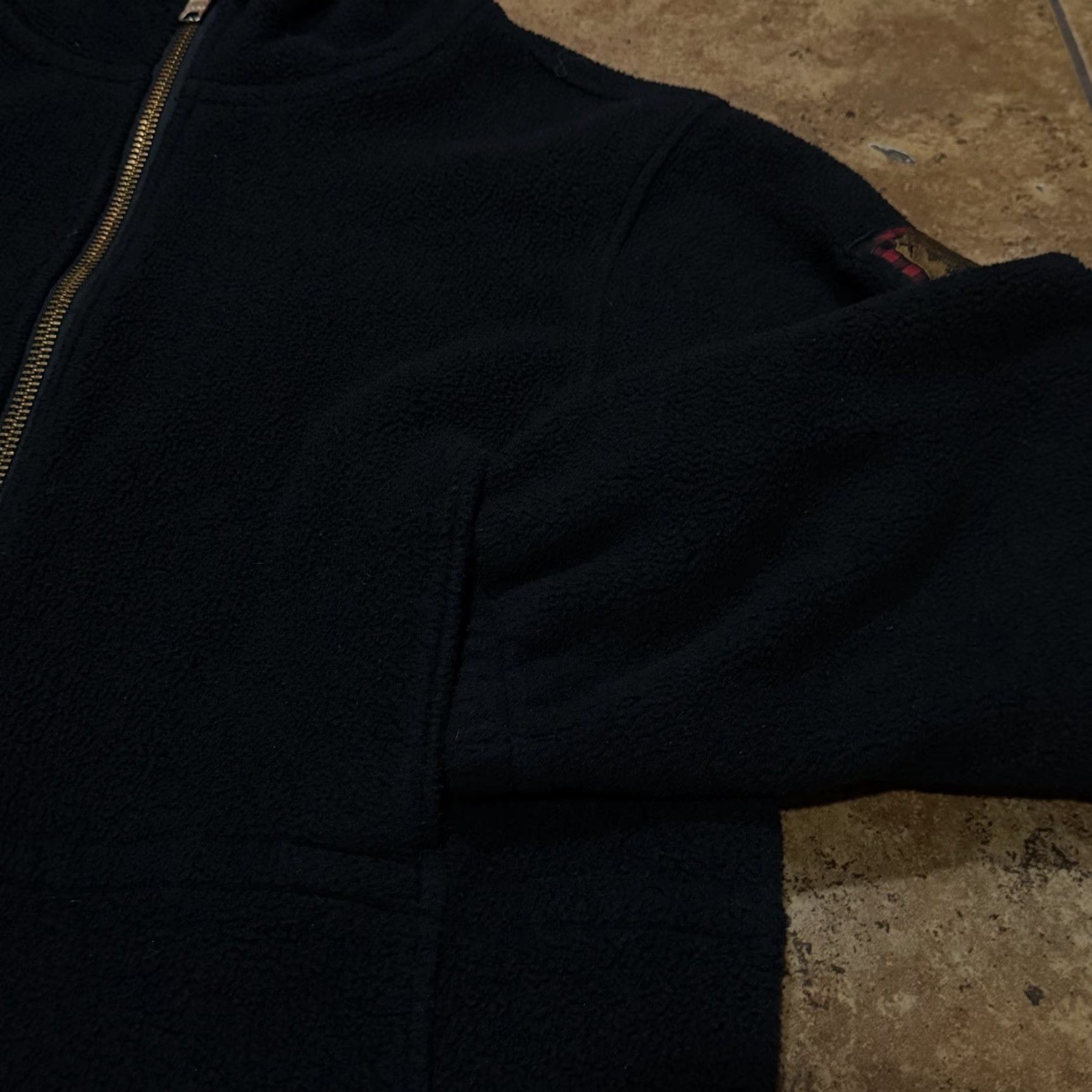 Vintage VINTAGE Woolrich Fleece Jacket Hooded Mens XL Black Full Zip Made in USA Shirt Jacket Mens XL Black Woolrich Fleece Full Zip USA Vintage Size US XL / EU 56 / 4 - 4 Thumbnail