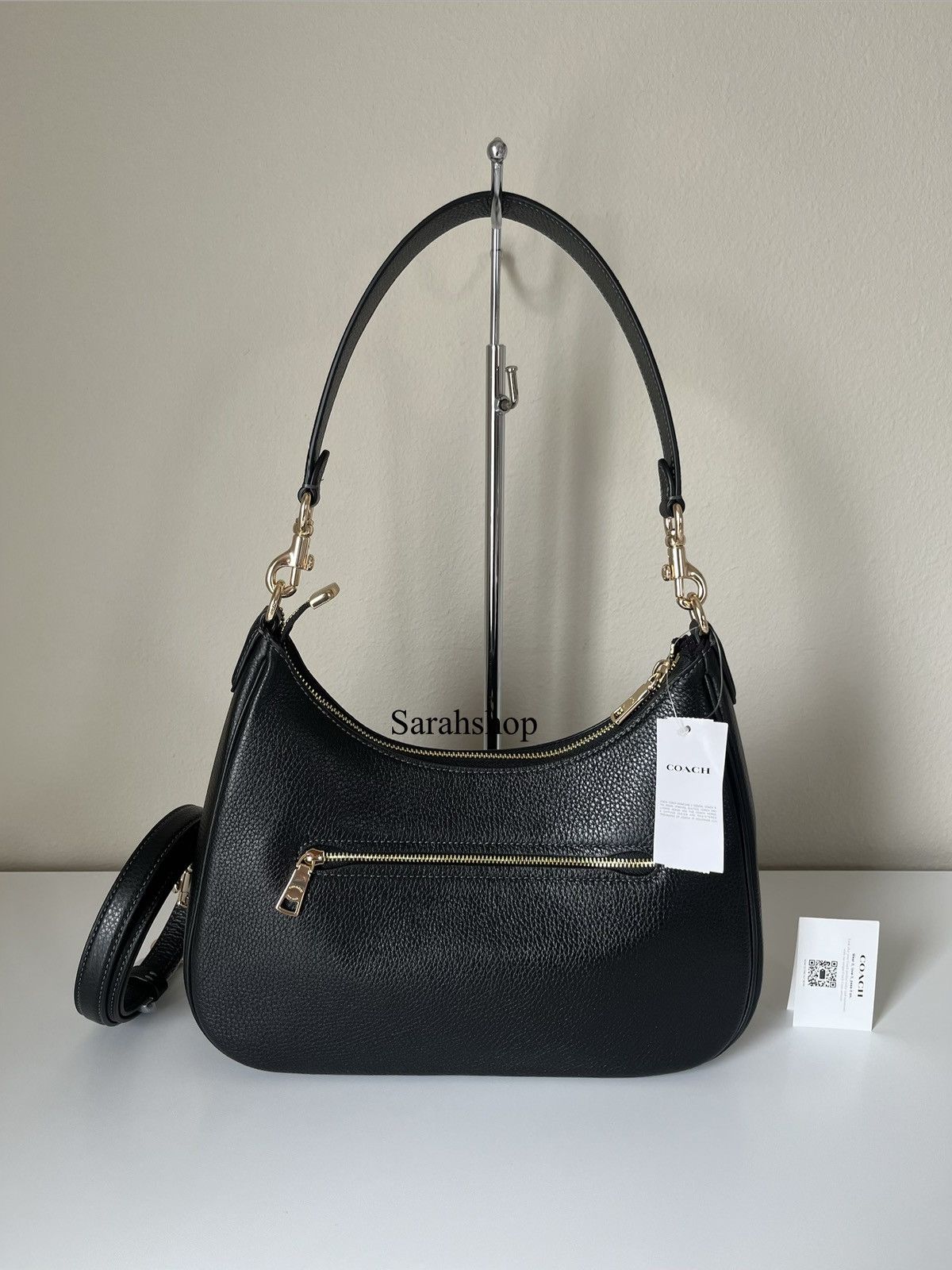 Coach Coach Teri Hobo Bag In Refined Pebble Leather Size ONE SIZE - 3 Thumbnail