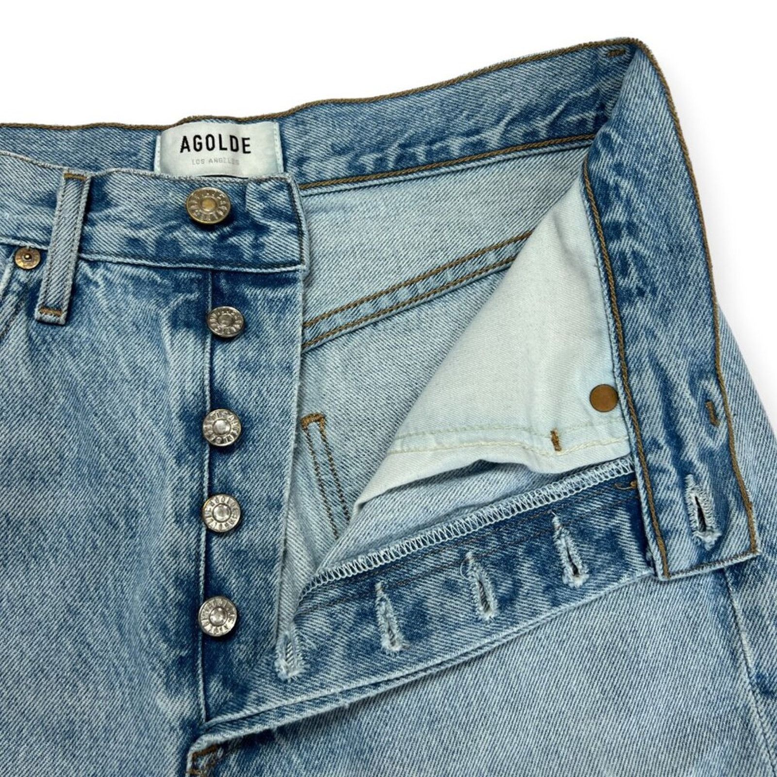 Agolde AGOLDE Riley High Rise Straight Crop Jeans WOMENS 25 USA Size 25" / US 0 / IT 36 - 11 Thumbnail