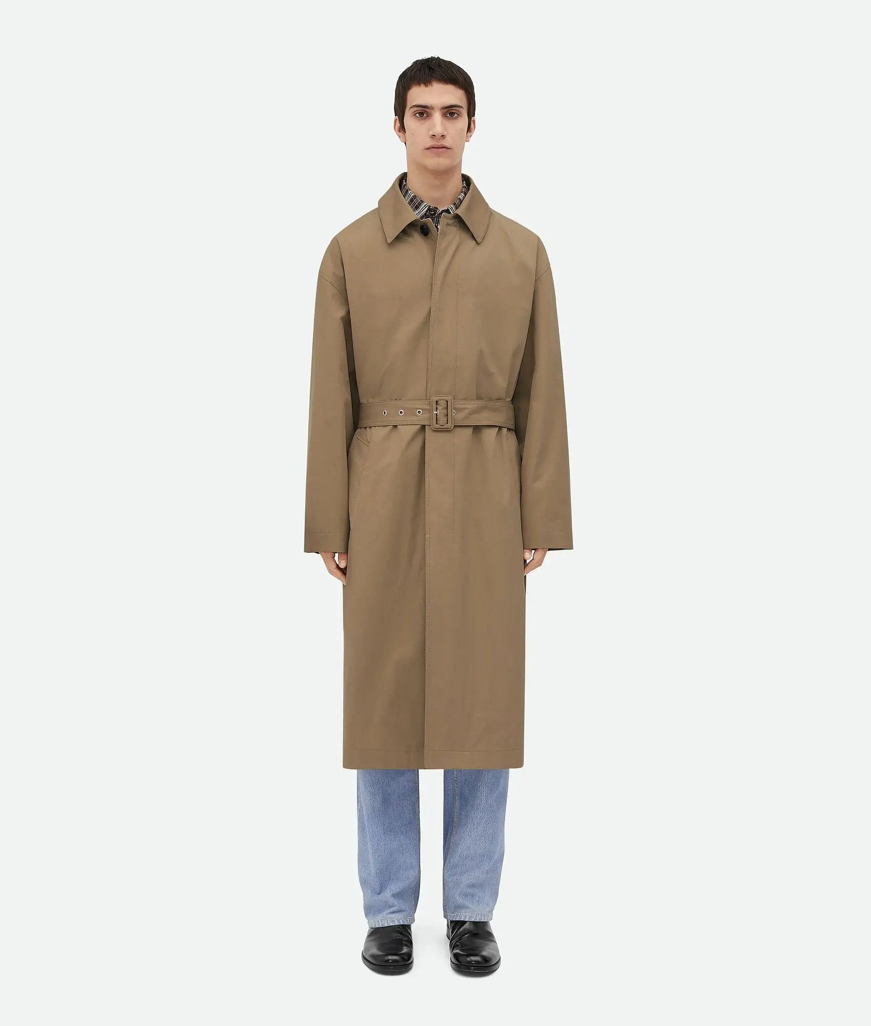Bottega Veneta o1lf3ng10825 Light Cotton Twill Trench Coat in Desert Taupe Size US S / EU 44-46 / 1 - 1 Thumbnail