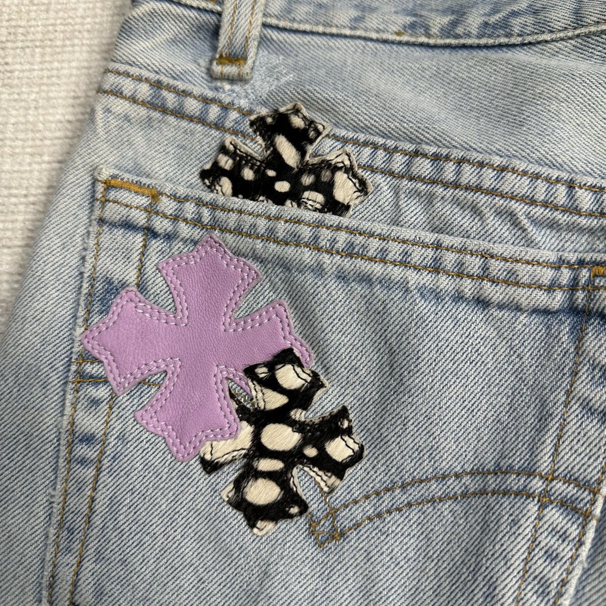 Chrome Hearts Chrome Hearts Light Wash Criss Patches Jeans size 30 Size US 30 / EU 46 - 12 Thumbnail