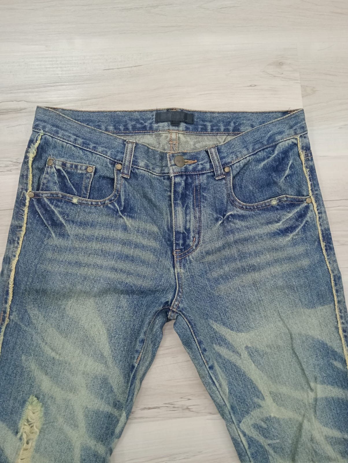 If Six Was Nine × Japanese Brand Black Baccara distressed punk denim flared Size US 32 / EU 48 - 5 Thumbnail