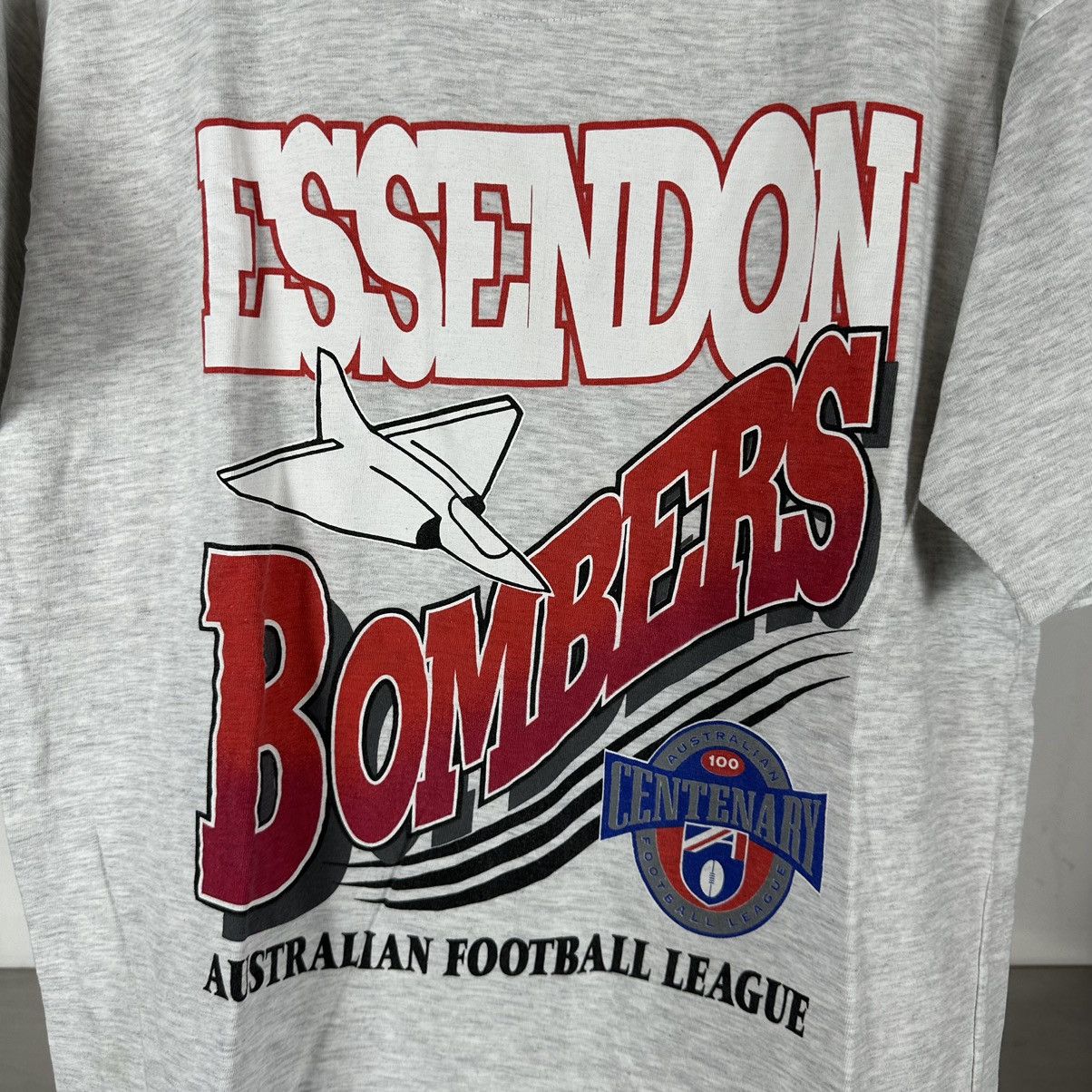 Other × Vintage Vintage 90s Essendon Bombers Australian Football AFL T-shirt Size US L / EU 52-54 / 3 - 3 Thumbnail