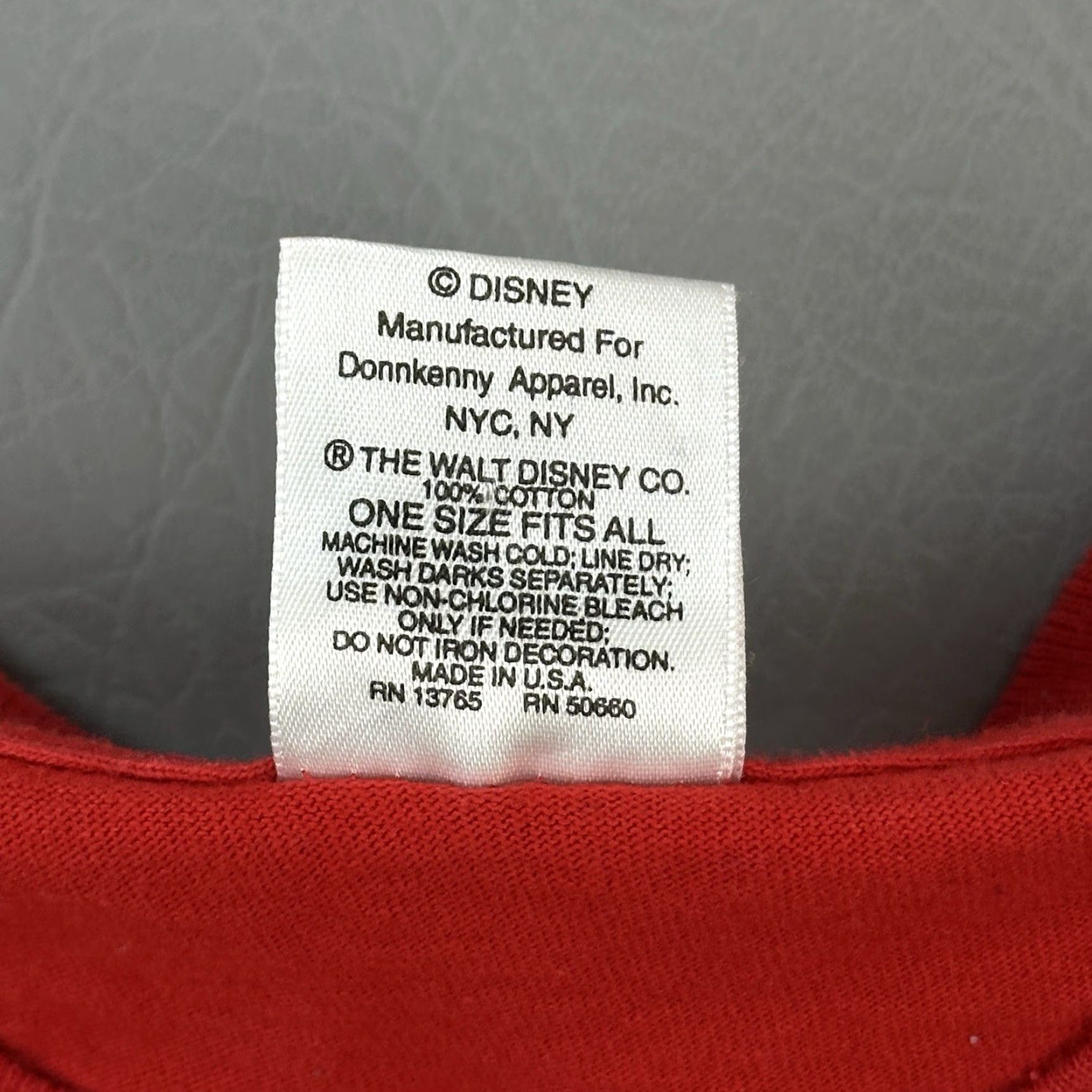 Mickey & Co. VINTAGE Mickey & Co Shirt Mens OS (XL) Embroidered Mickey Logo Single Stitch USA Graphic Print 90s Cartoon Classic Disney T-Shirt Red Size US XL / EU 56 / 4 - 7 Thumbnail