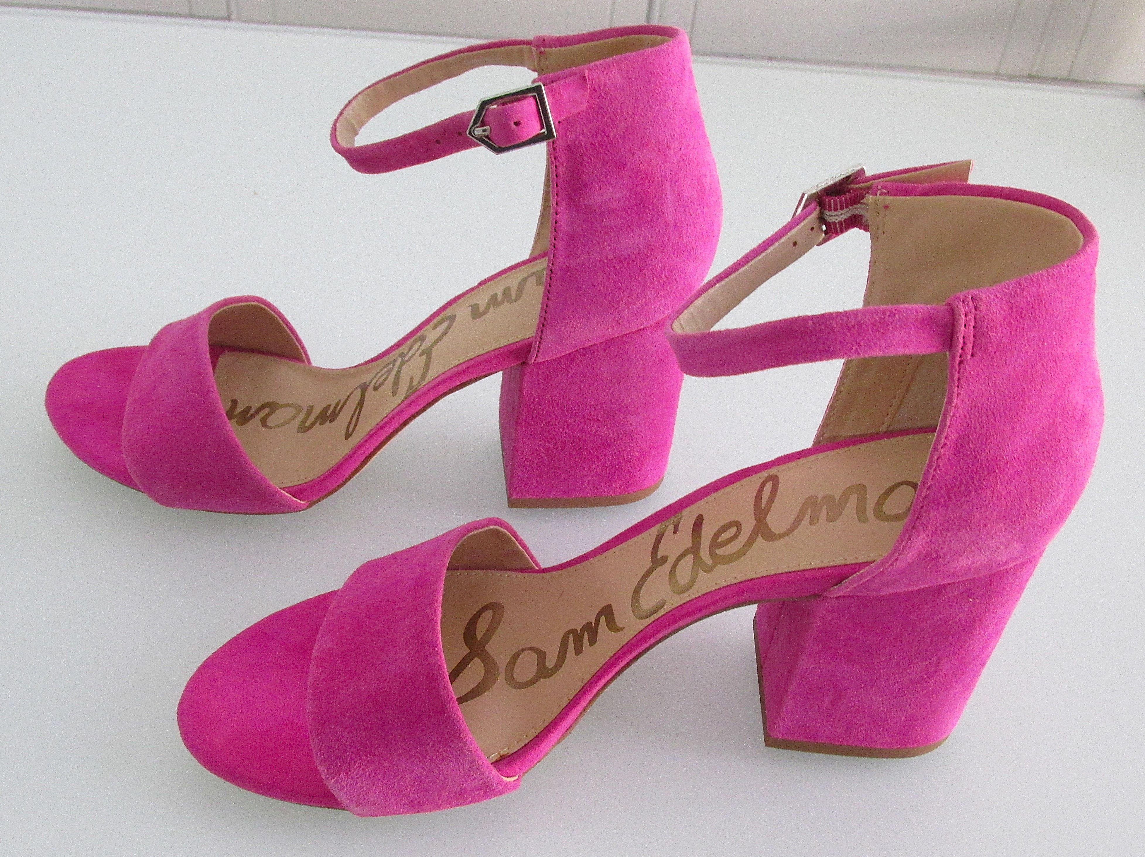Sam Edelman Sam Edelman New Suede Open Toe Suede Heels Size 8M Size US 8 / IT 38 - 3 Thumbnail