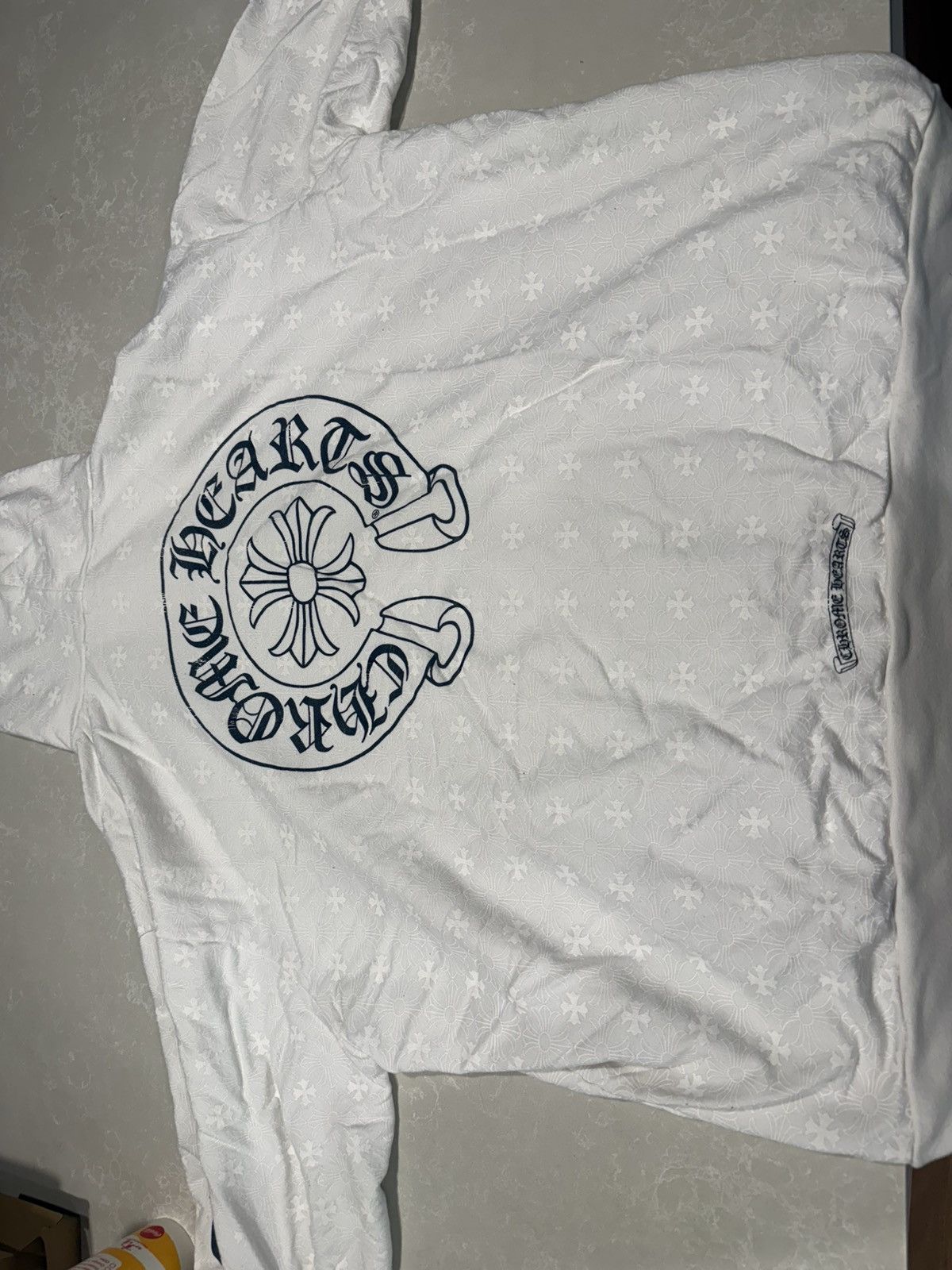 Chrome Hearts All Over Monogram Hooded Sweatshirt White Size US XXL / EU 58 / 5 - 16 Thumbnail