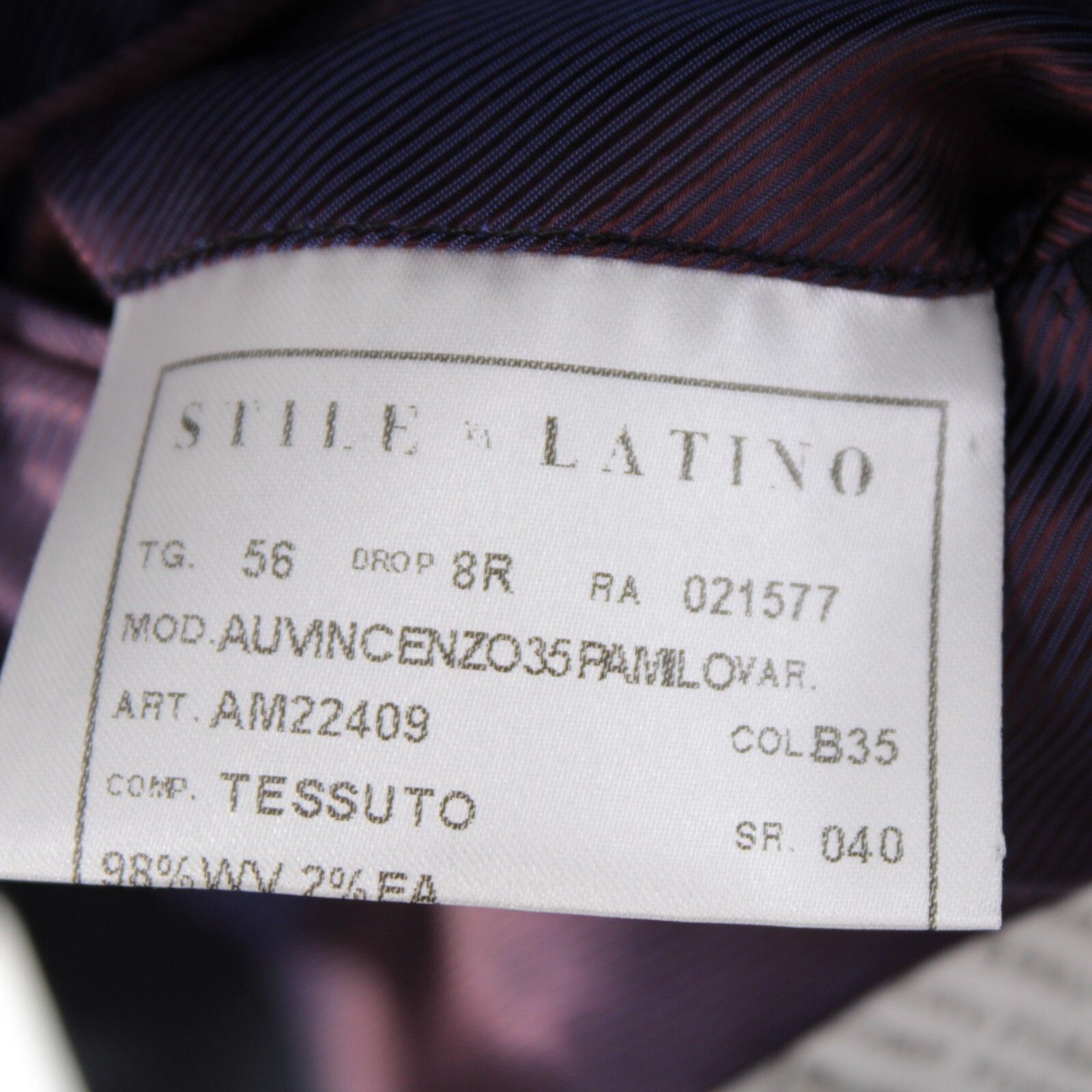 Other Stile Latino Suit Size US 46 Regular in Blue Size 46R - 9 Thumbnail
