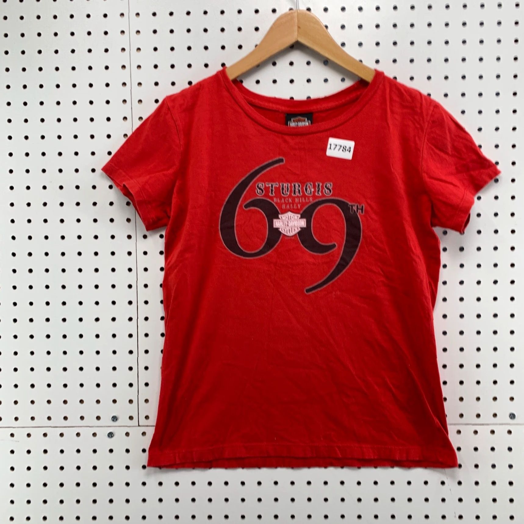 Harley Davidson VINTAGE Harley Davidson Motorcycle Sturgis Womens L Shirt Red 69th Annual Fits 17.5X21 Size L / US 10 / IT 46 - 6 Thumbnail