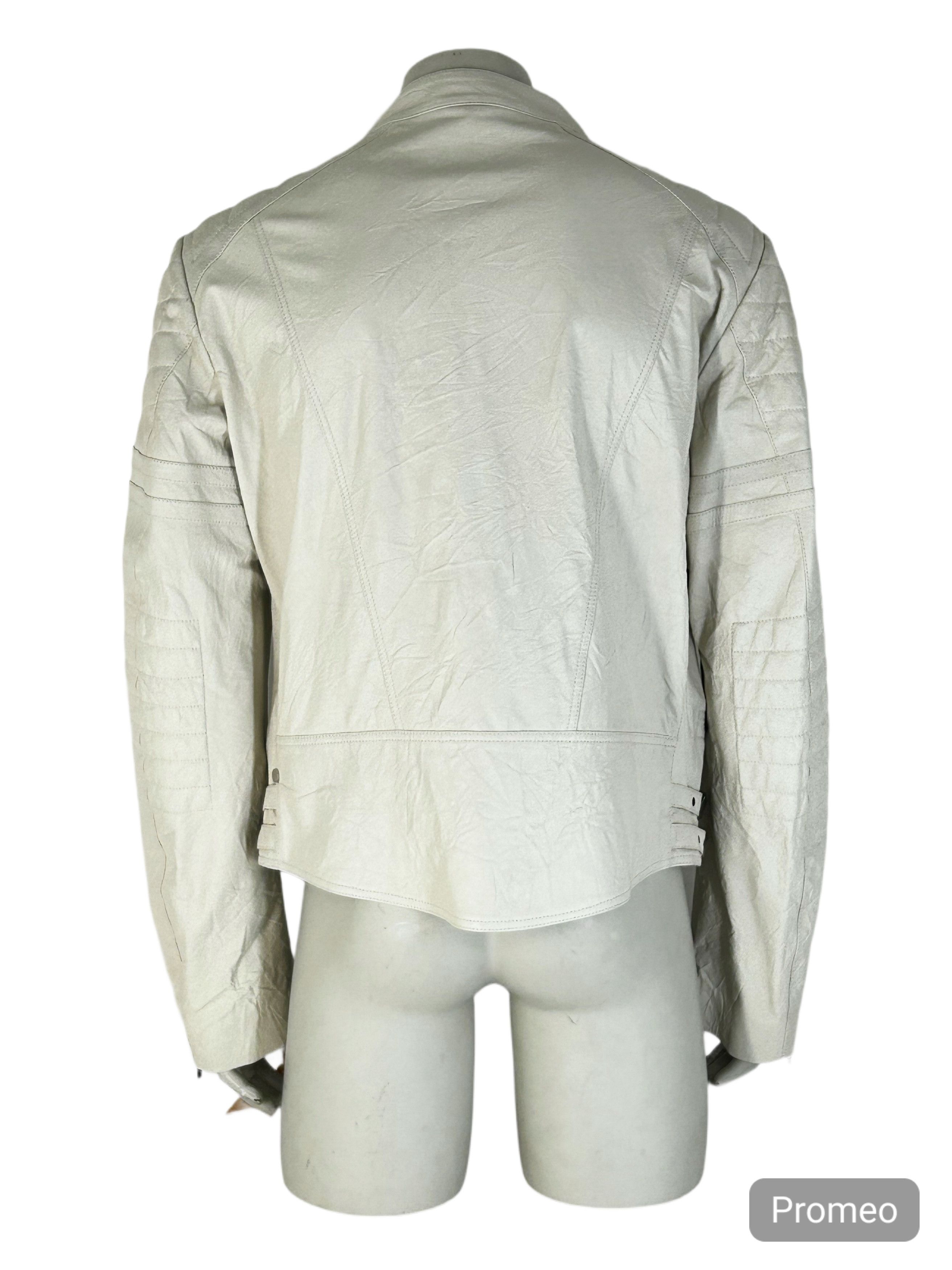John Galliano John Galliano Lamb Skin Off White Classic Style Biker Jacket Size US XXL / EU 58 / 5 - 3 Thumbnail