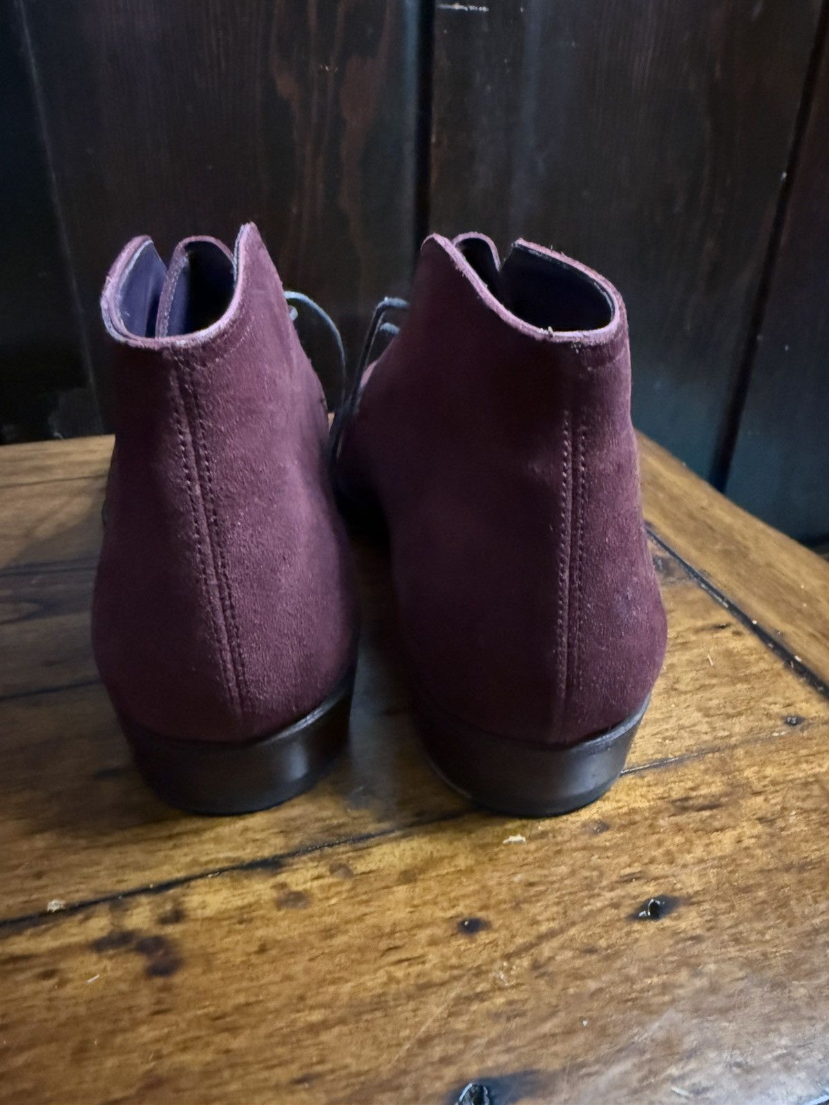 Carmina Carmina Chukka Boots Burgundy Suede (Uk size 7.5, NA 8.5) Size US 8.5 / EU 41-42 - 6 Thumbnail