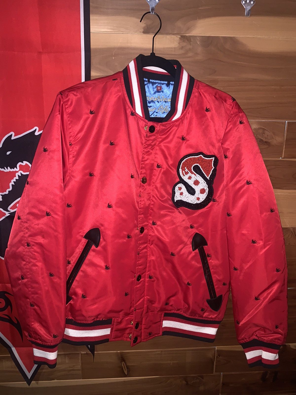 Vintage Sabit NYC Monogram Bomber Jacket Size US M / EU 48-50 / 2 - 1 Thumbnail