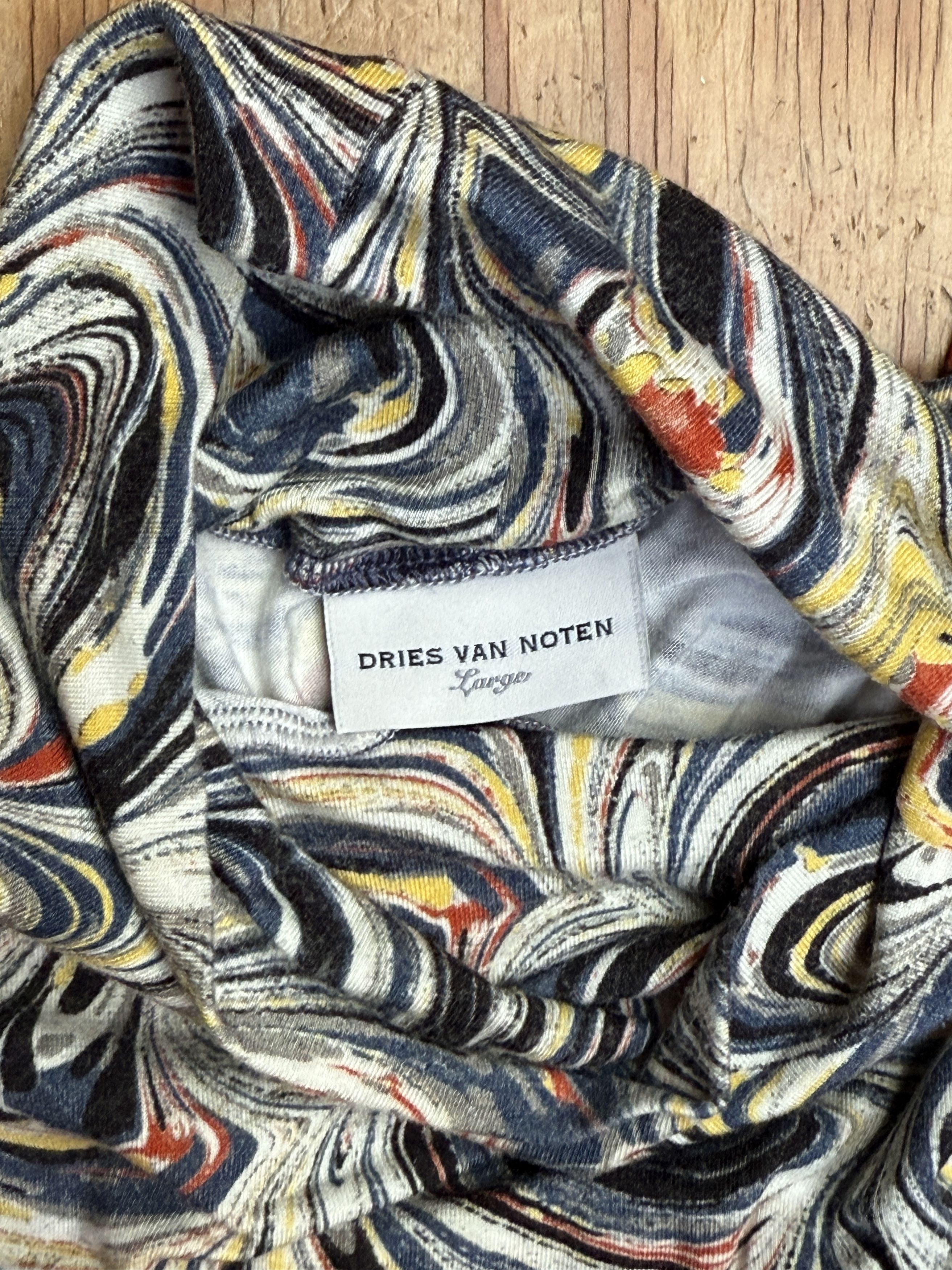Dries Van Noten Dries Van Noten turtleneck multi-color marble print Size US L / EU 52-54 / 3 - 3 Thumbnail