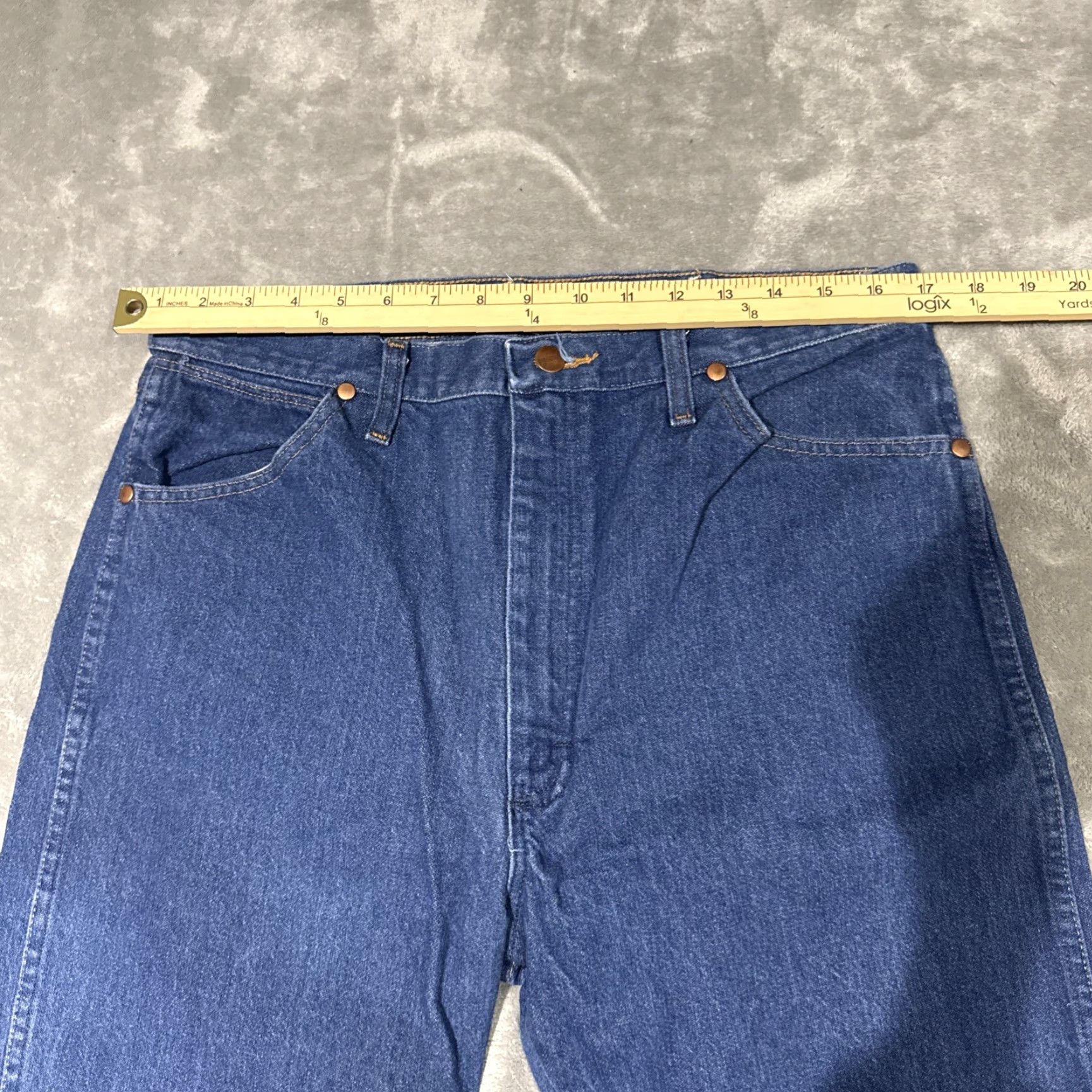 Wrangler Wrangler Jeans Mens 34x35 Blue Denim Original Fit Cowboy Cut Western Tag 36x36 Size US 34 / EU 50 - 3 Thumbnail