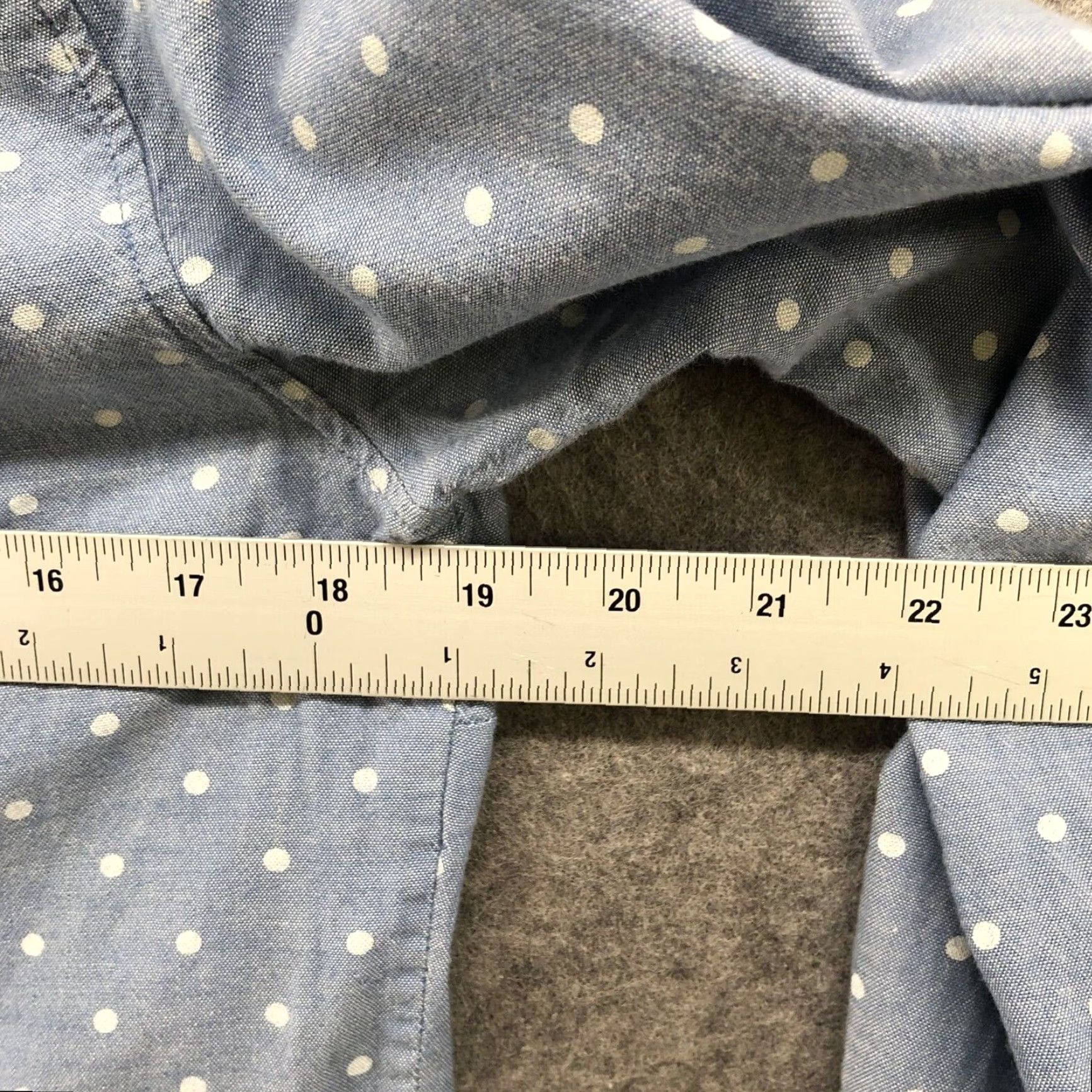 J.Crew J.CREW Shirt Womens Size 6 Blue Long Sleeve White Polka Dot Cotton Button-Up Boy Fit Size M / US 6-8 / IT 42-44 - 7 Thumbnail