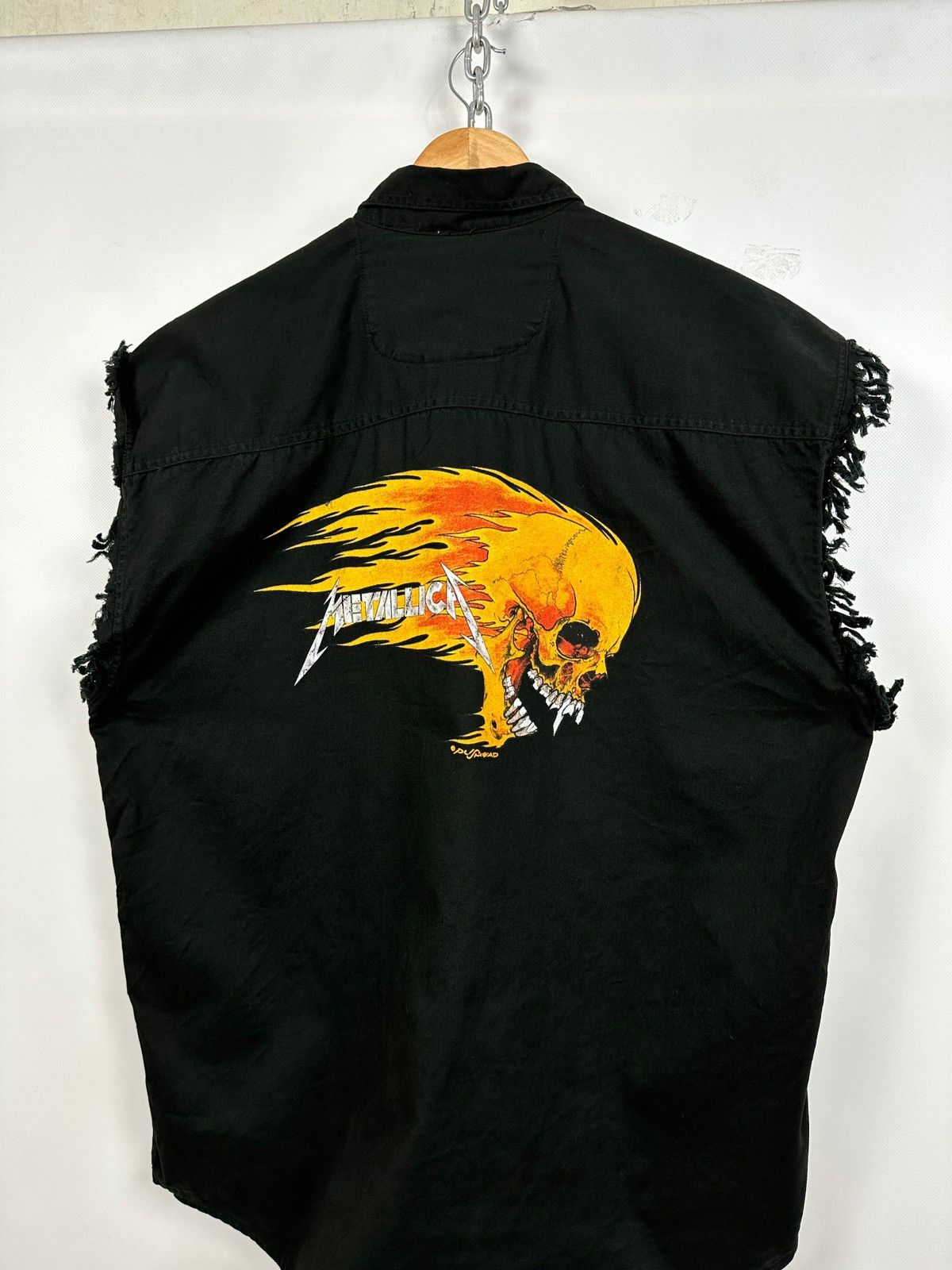 Band Tees Vintage Metallica Pushead Button Up Short Sleeve Shirt Size US XXL / EU 58 / 5 - 6 Thumbnail