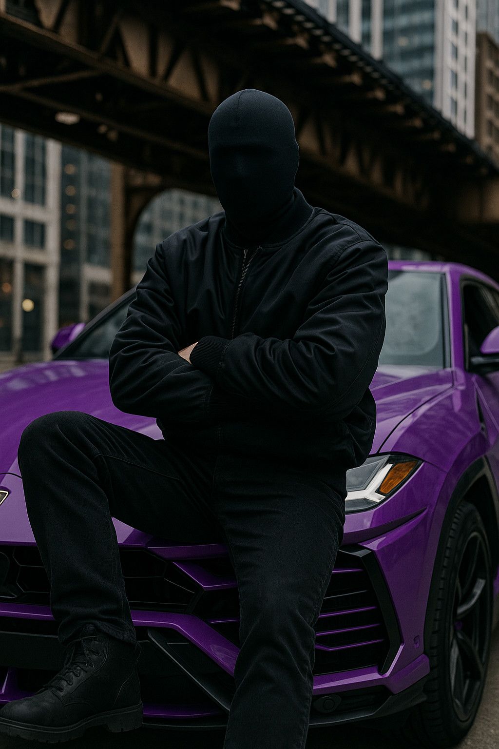Other Black Full-Face Mask Balaclava for Photoshoots, Streetwear Size ONE SIZE - 2 Thumbnail