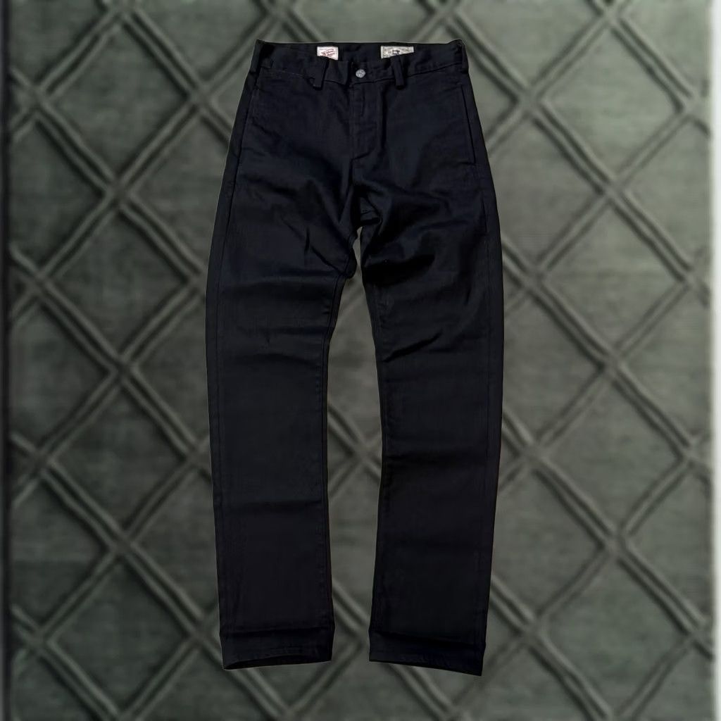 Denime VINTAGE Adriano Goldschmied Lochlan Kaihara Selvage Denim Jeans 28x34 Slimming Fits: 31x33 Black Denim 5-Pocket Limited Edition Mens Size US 28 / EU 44 - 1 Thumbnail