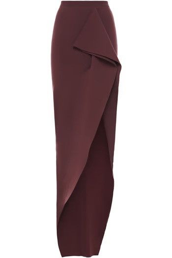 Rick Owens Last Size Rick Owens Draped Detail Burgundy Maxi Skirt Size 28" / US 6 / IT 42 - 1 Thumbnail