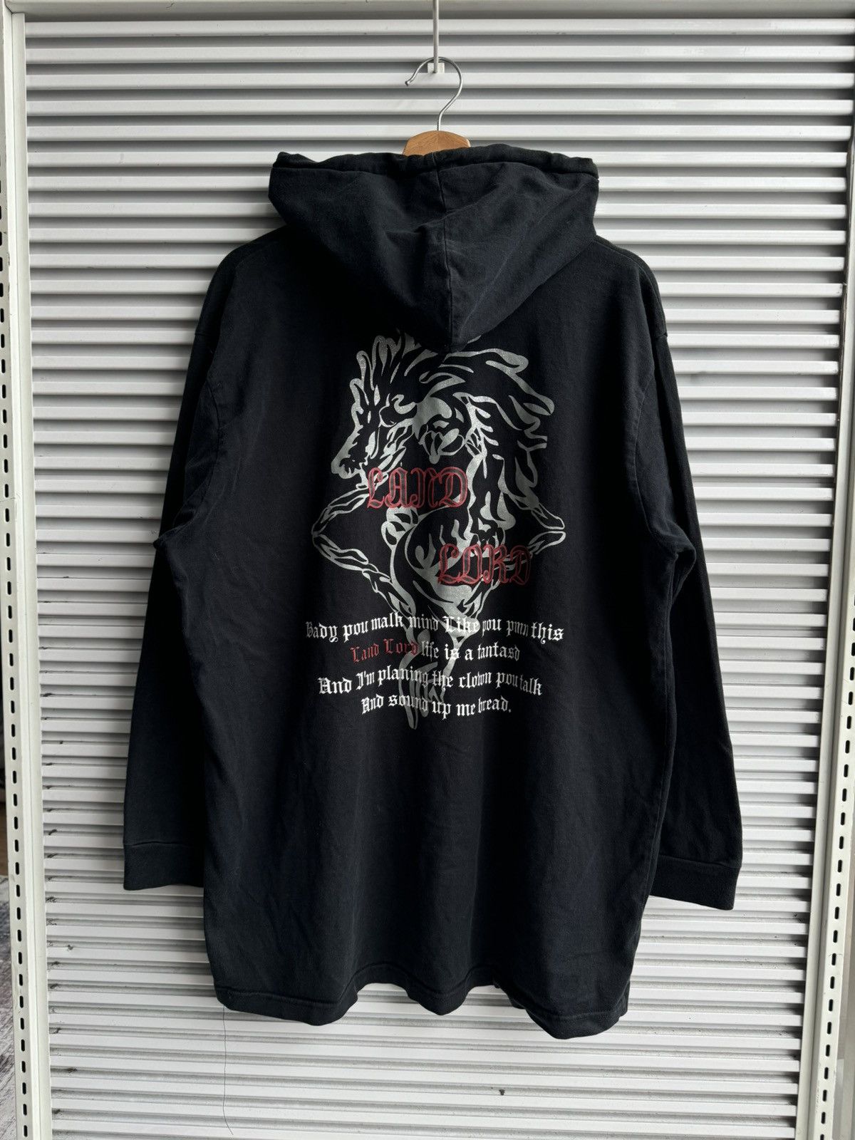 Japanese Brand Y2K Land Lord Punk Skulls Riot Poem Hoodies Size US XL / EU 56 / 4 - 1 Thumbnail