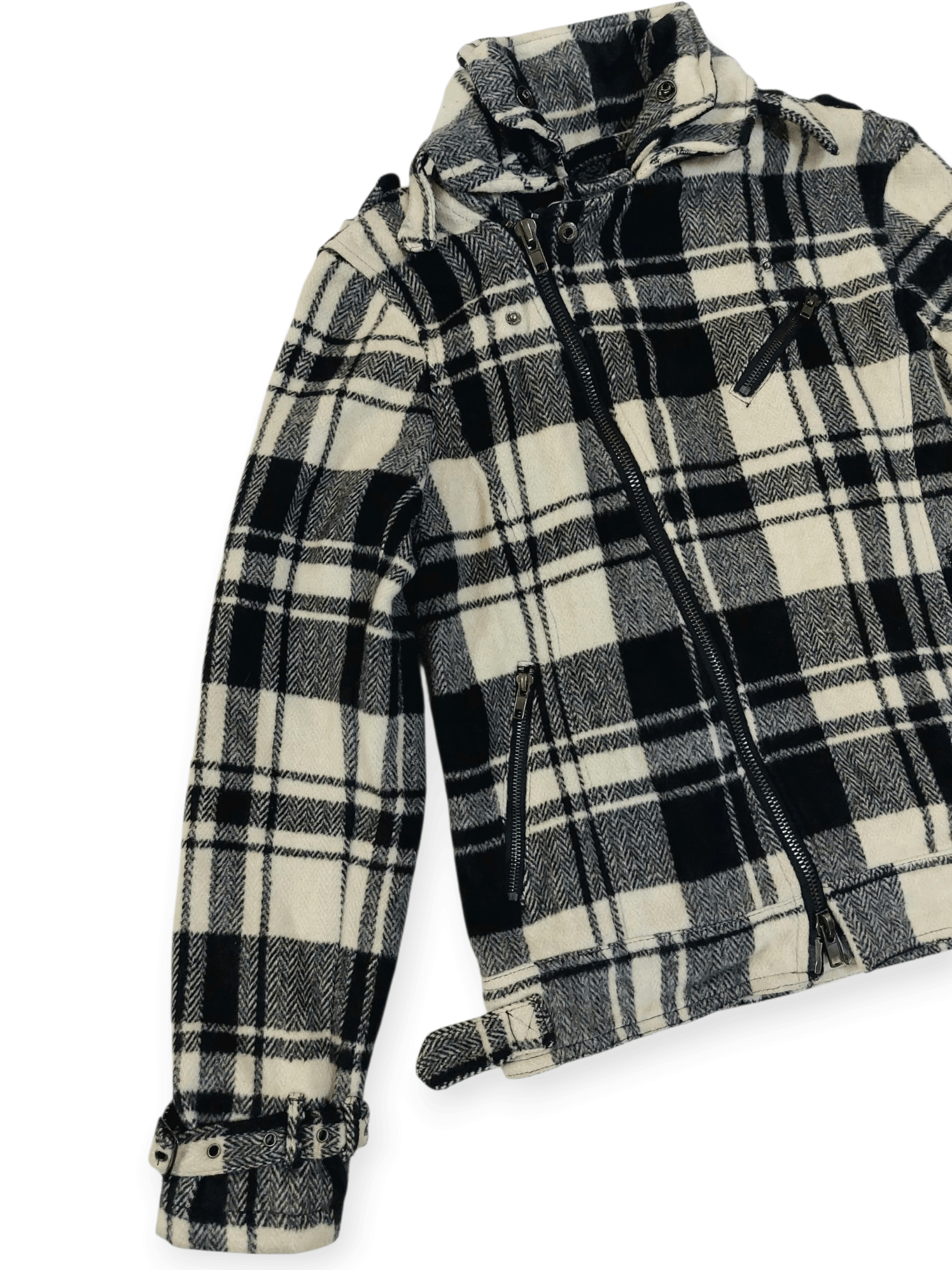 Designer Xfrm Multi Zipped Nova Check Jacket Size US M / EU 48-50 / 2 - 12 Thumbnail